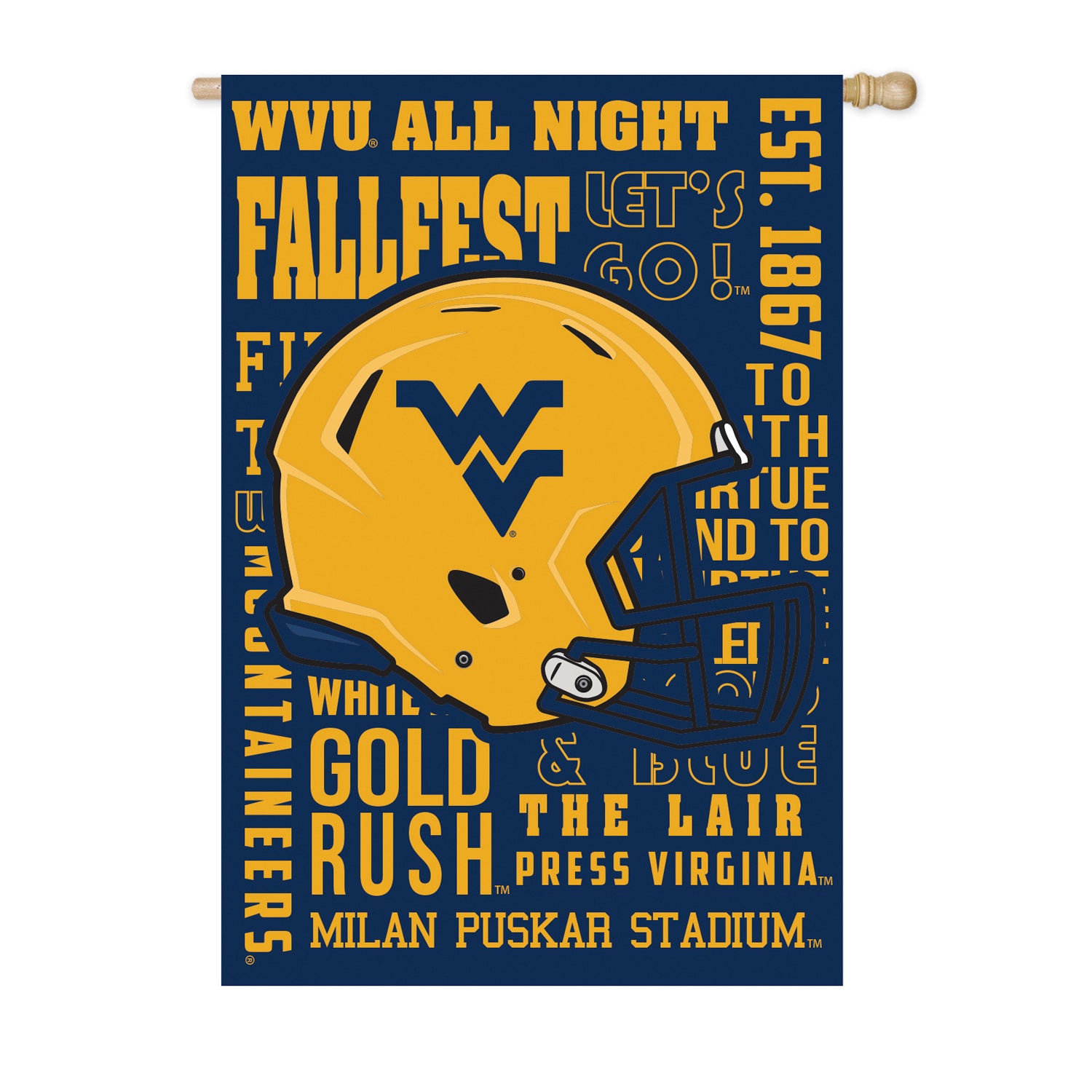 Fan Rules Flag , West Virginia University