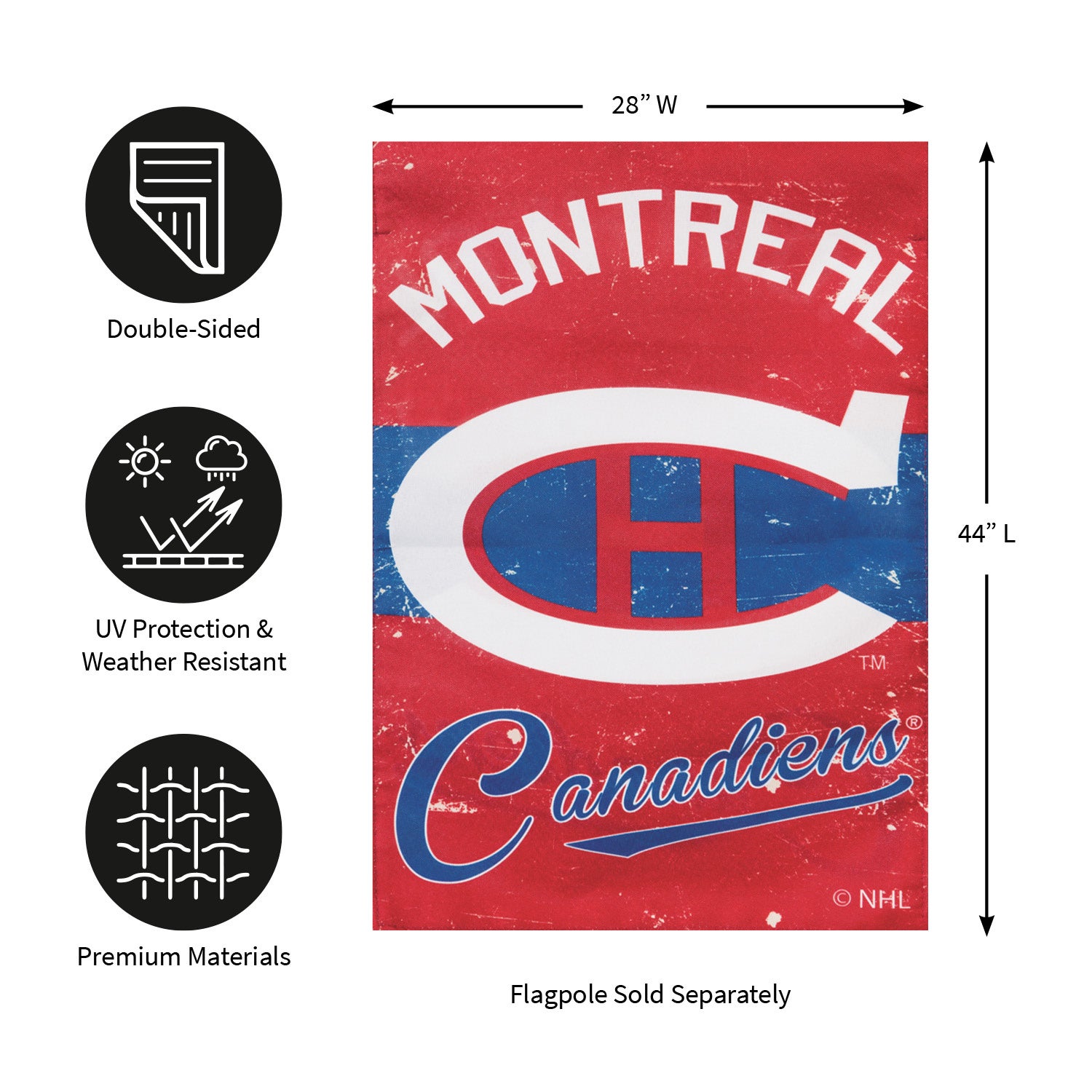 Montreal Canadiens, Vintage Linen House Flag