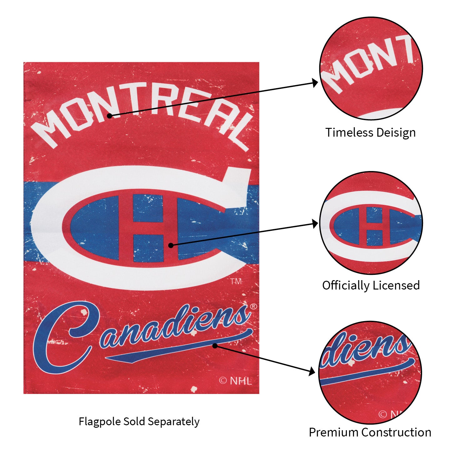 Montreal Canadiens, Vintage Linen House Flag