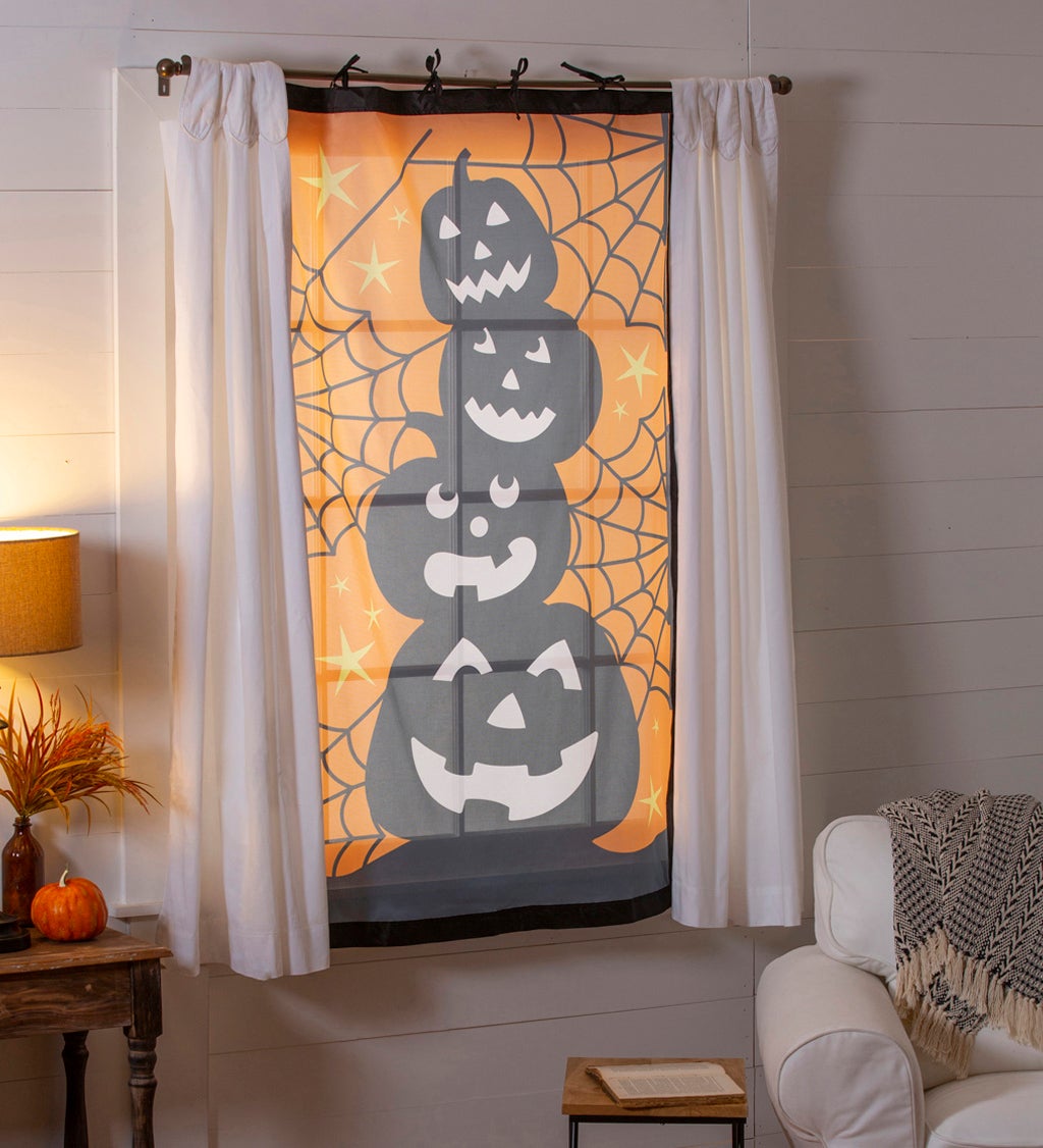 Pumpkin Stack Shadow Scapes Window Shade