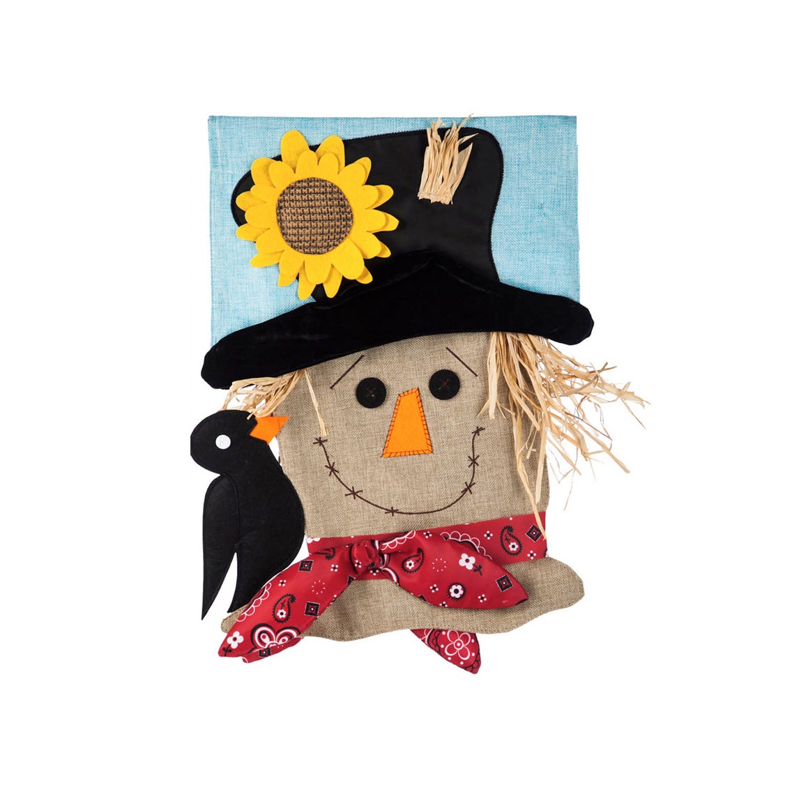 Scarecrow Season Burlap Garden Flag