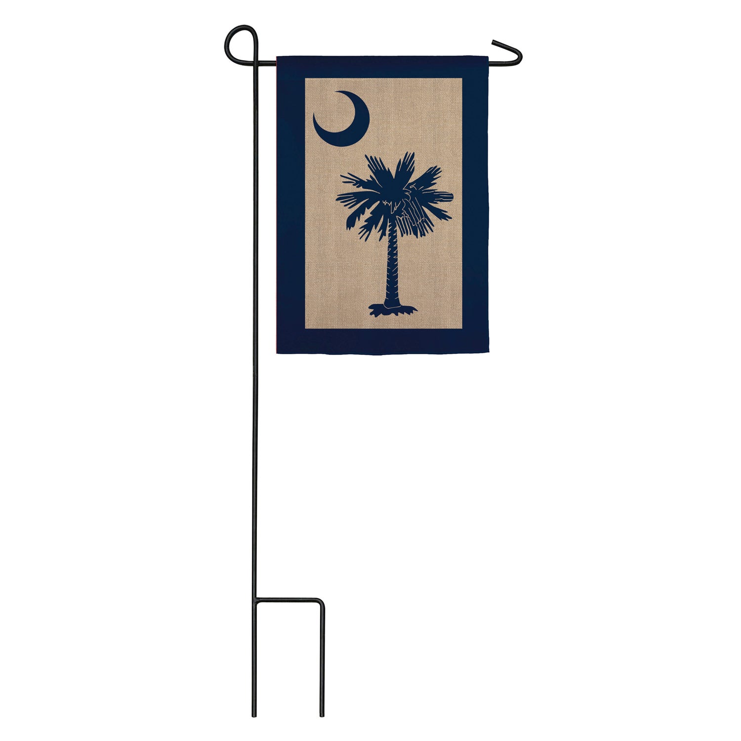 South Carolina Palmetto Burlap Garden Flag