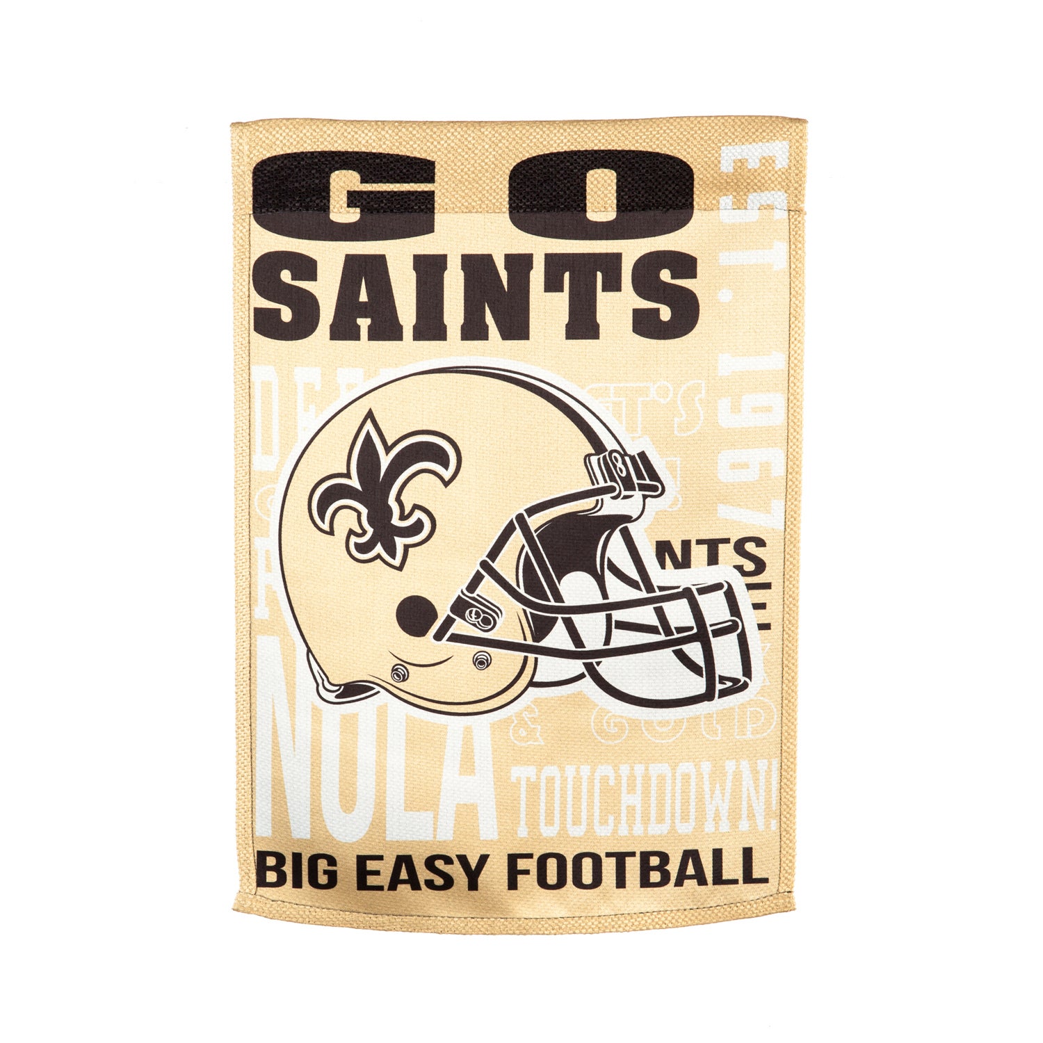 Double-Sided New Orleans Saints Fan Rules Suede Garden Flag