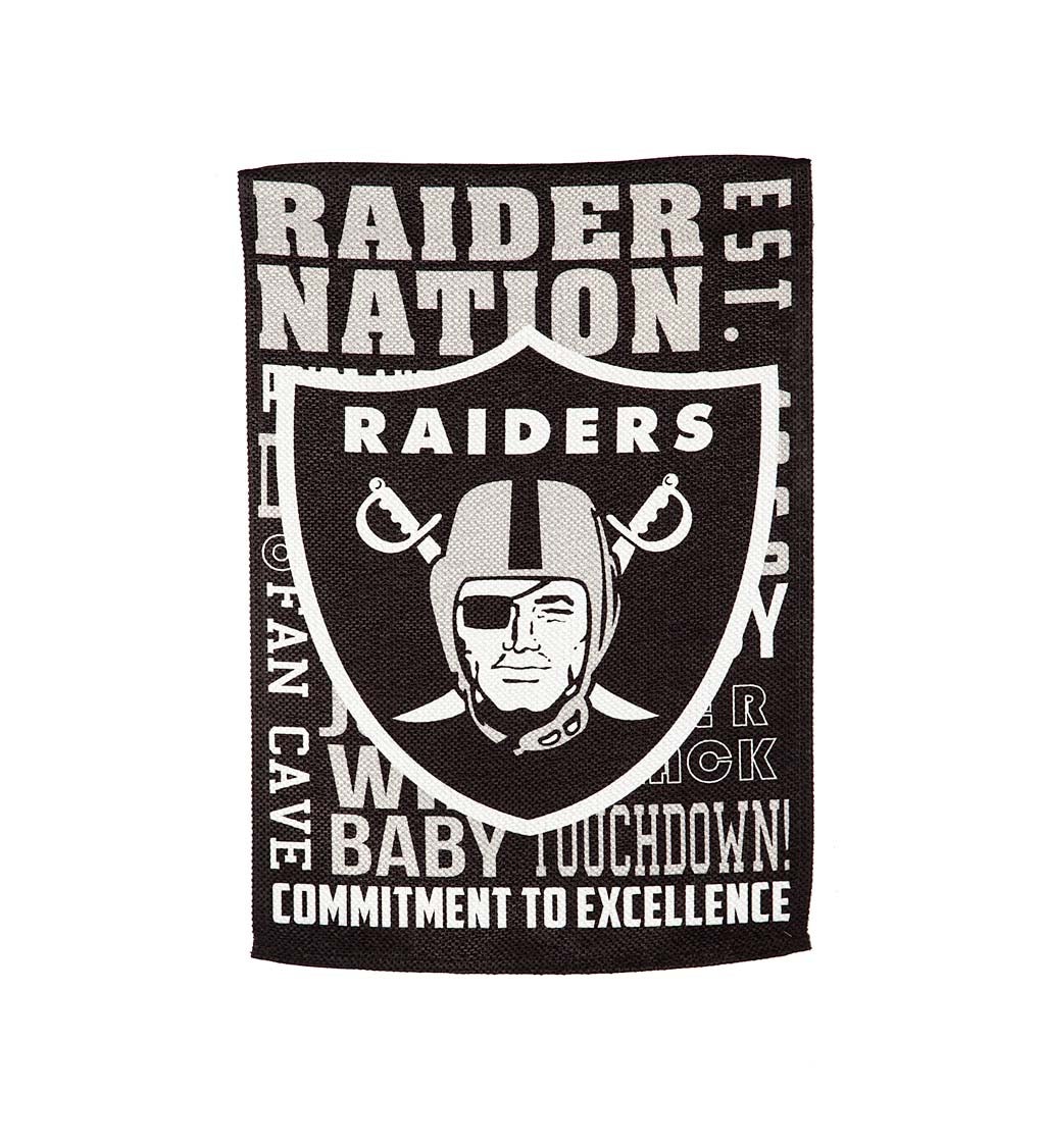 Double-Sided Las Vegas Raiders Fan Rules Suede Garden Flag