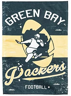 Green Bay Packers Vintage Linen Garden Flag