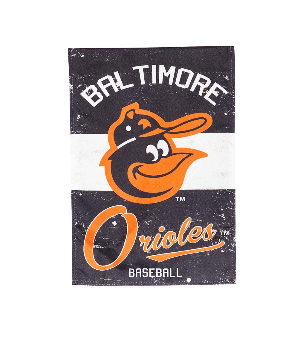 Baltimore Orioles Vintage Linen Garden Flag