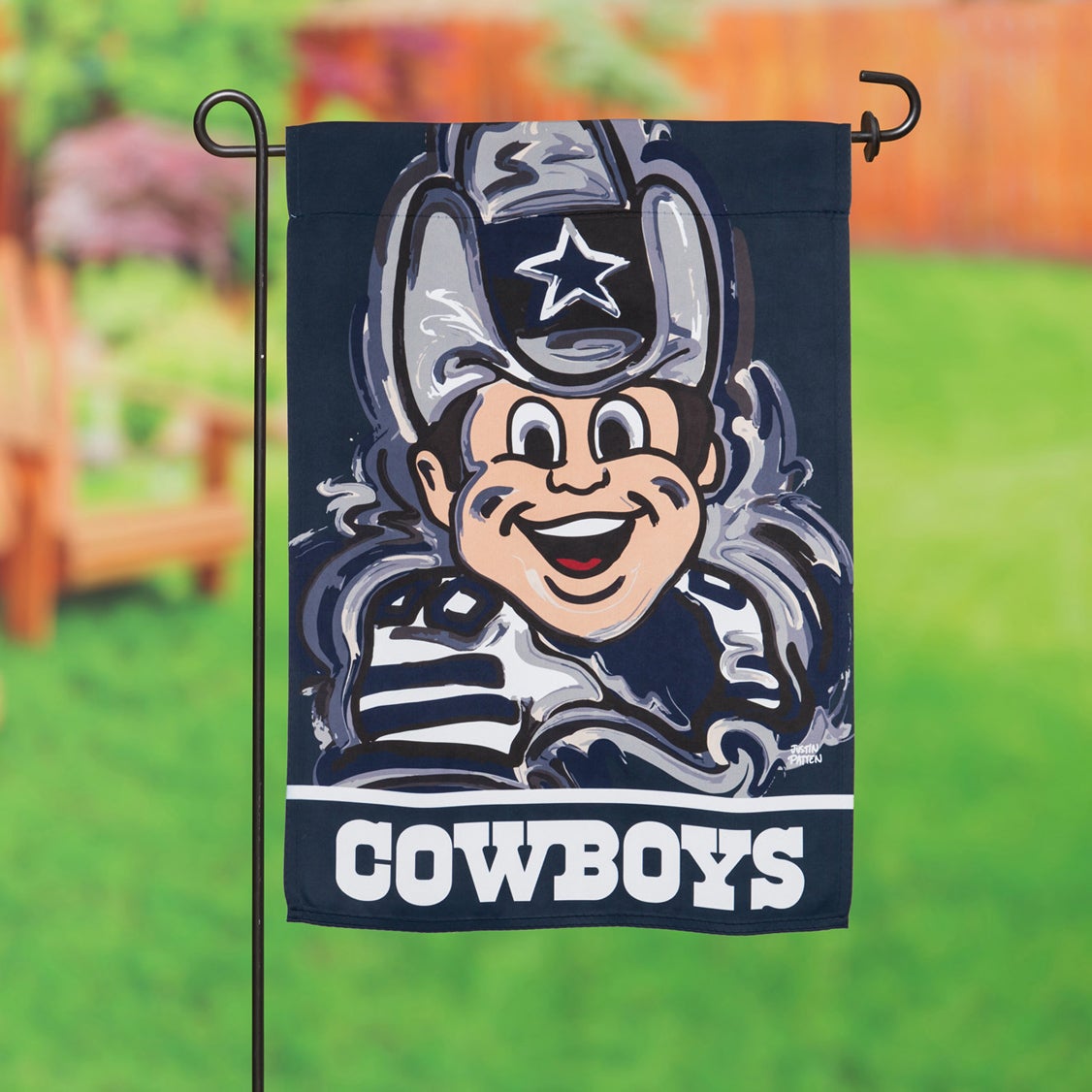 Dallas Cowboys Justin Patten Suede Garden Flag