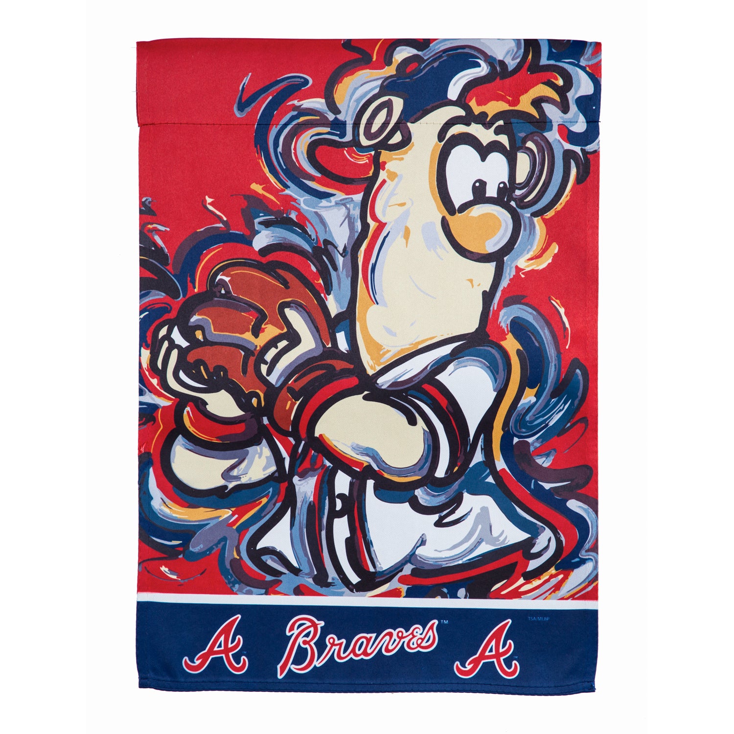 Atlanta Braves, Suede Garden Flag Justin Patten