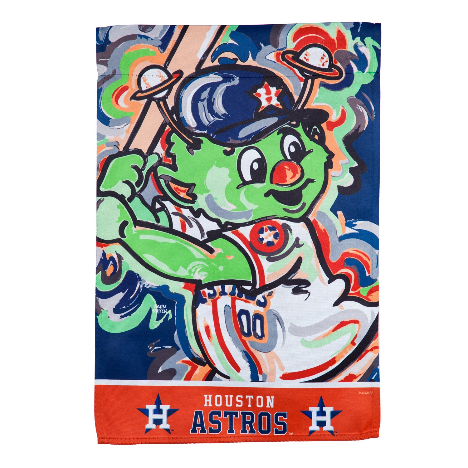 Houston Astros, Suede Garden Flag Justin Patten
