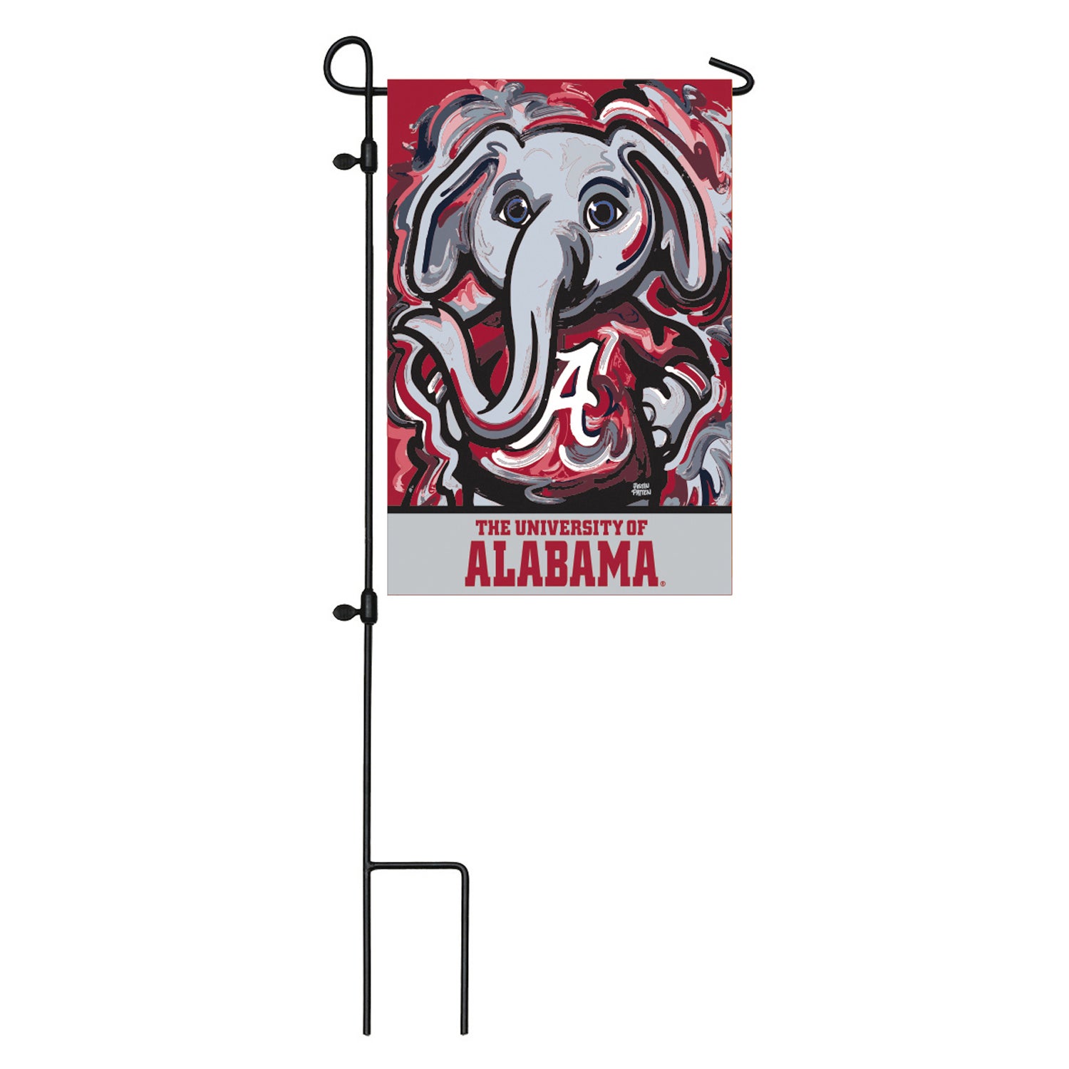 University of Alabama, Suede Garden Flag Justin Patten