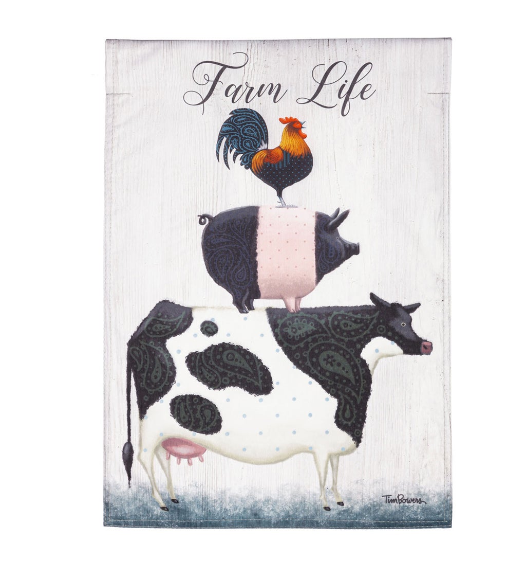 Farm Life Garden Strie Flag