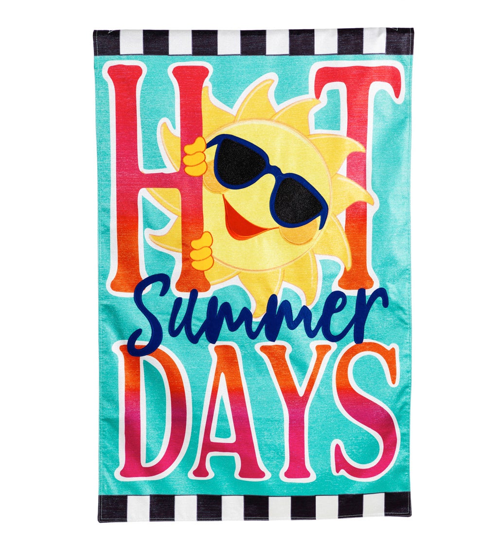 HOT Summer Days Sun Garden Shimmer Linen Flag