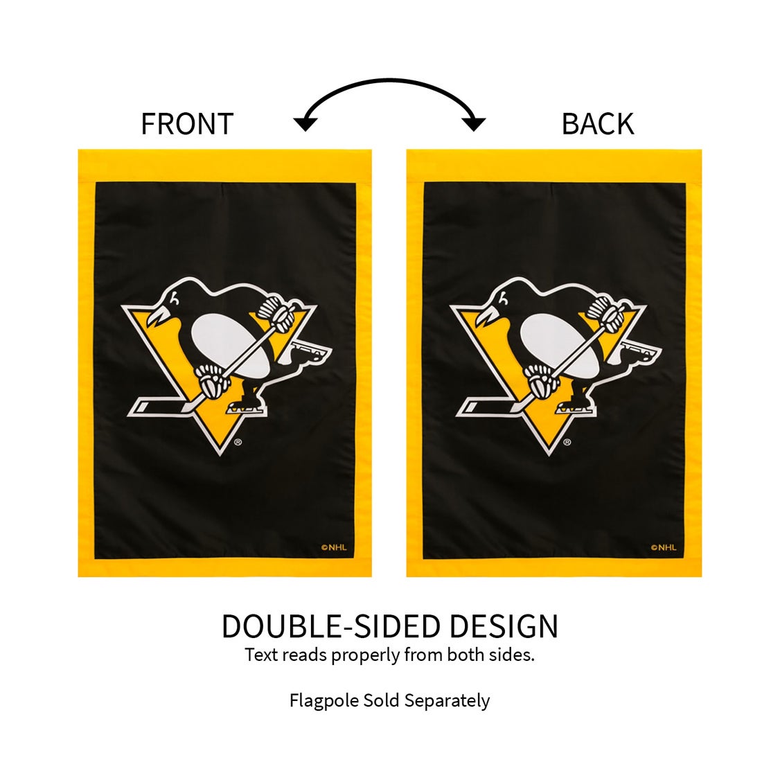 Pittsburgh Penguins Applique House Flag