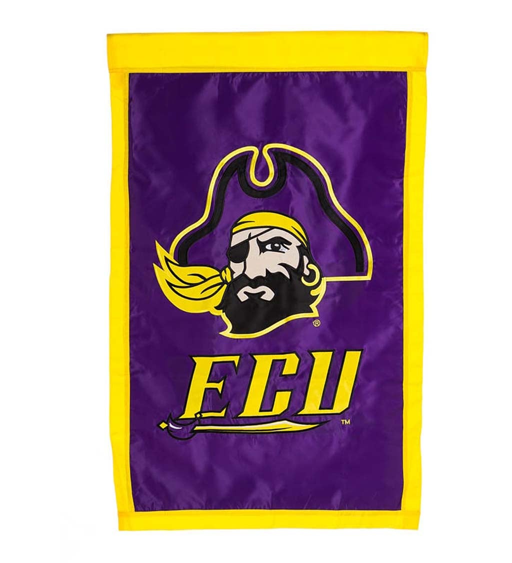 East Carolina Pirates Purple and Gold Applique House Flag