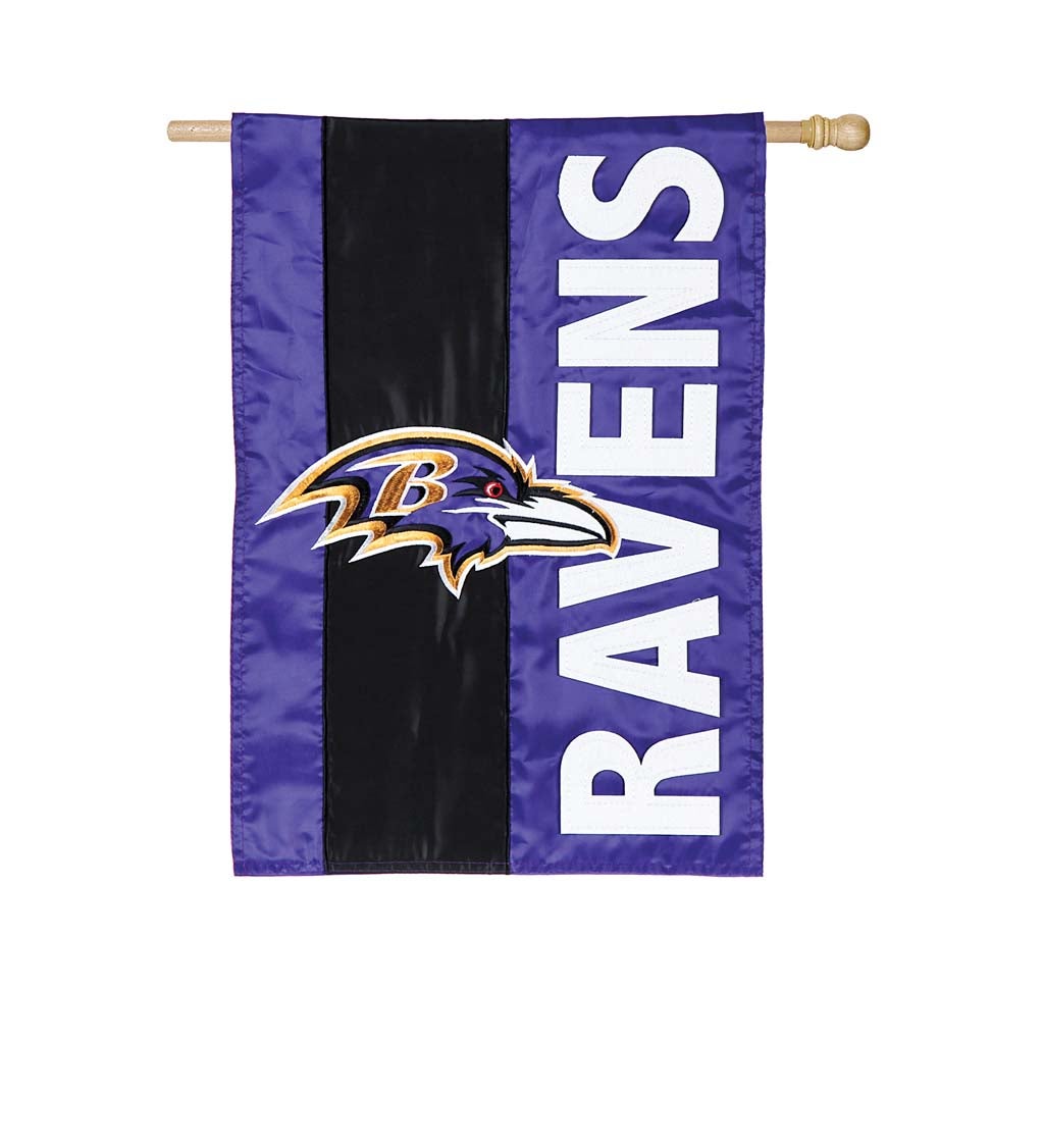 Baltimore Ravens Mixed-Material Embellished Applique House Flag