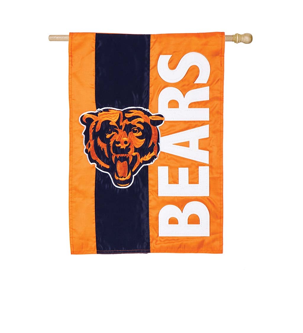 Chicago Bears Mixed-Material Embellished Appliqué House Flag