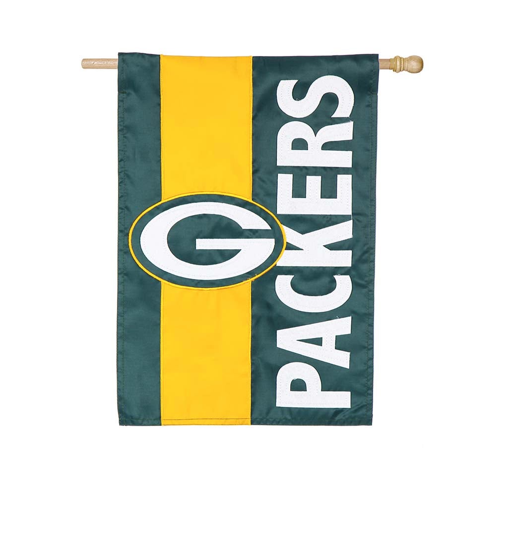 Green Bay Packers Mixed-Material Embellished Appliqué House Flag