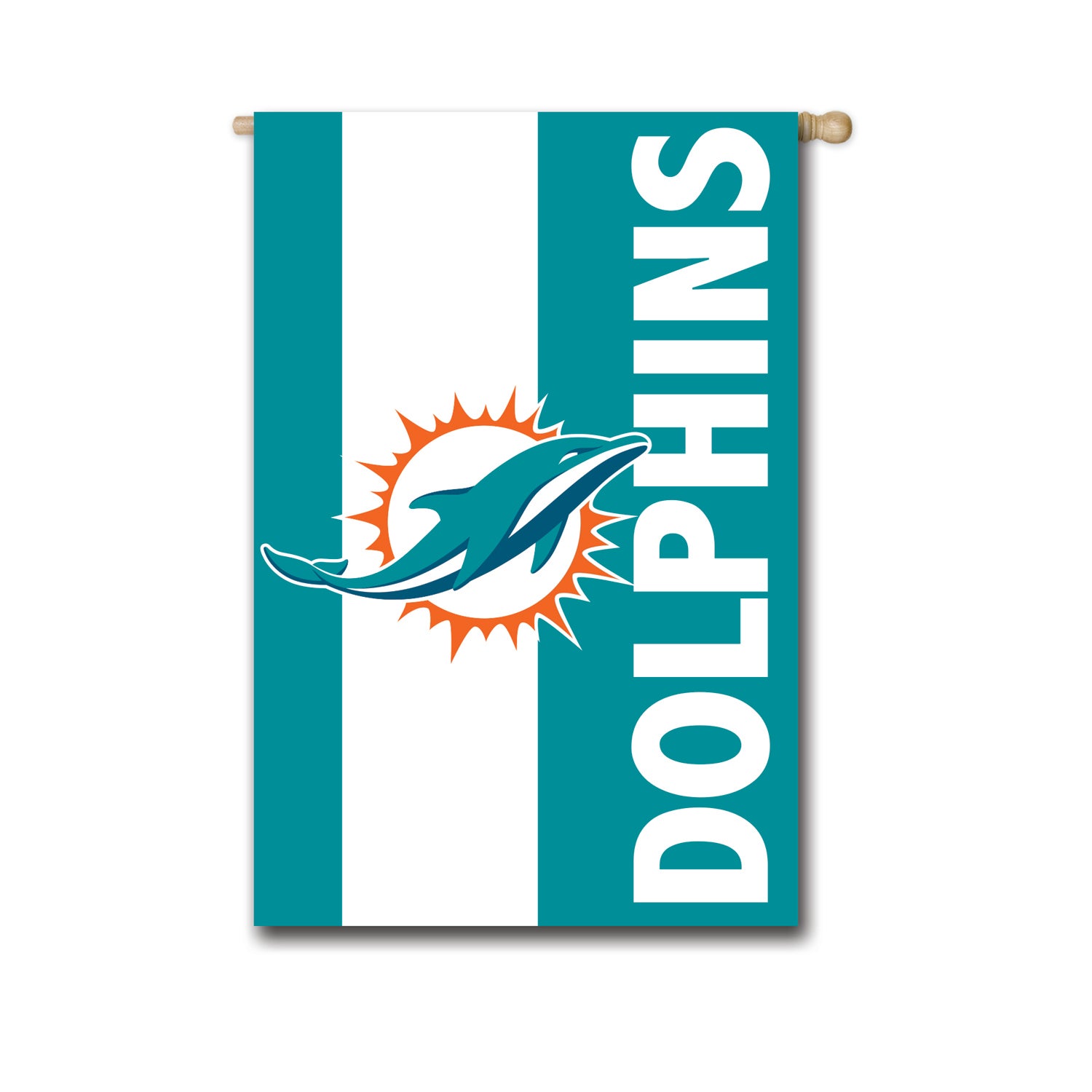 Miami Dolphins Mixed-Material Embellished Applique House Flag