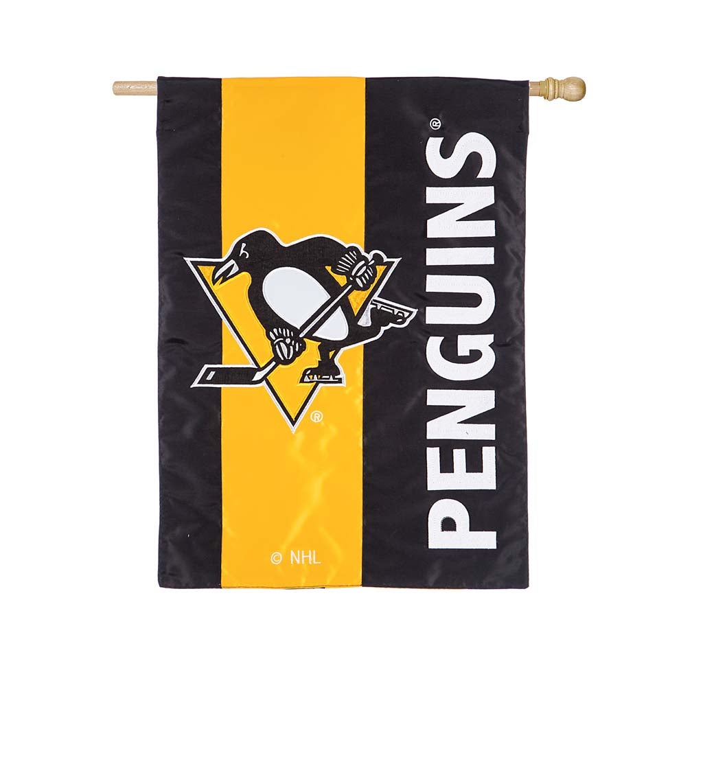 Pittsburgh Penguins Mixed-Material Embellished Appliqué House Flag