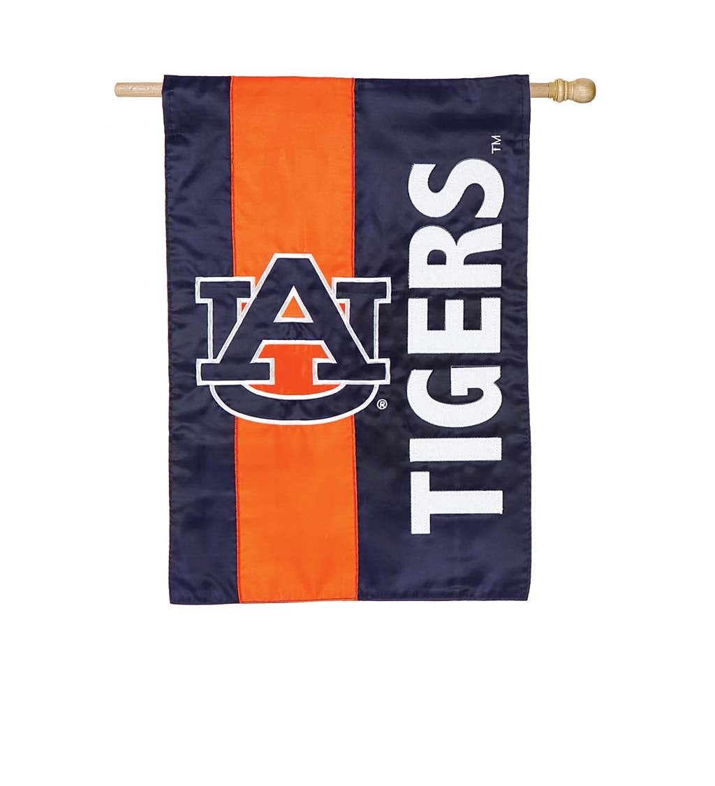 Auburn University Mixed-Material Embellished Appliqué House Flag