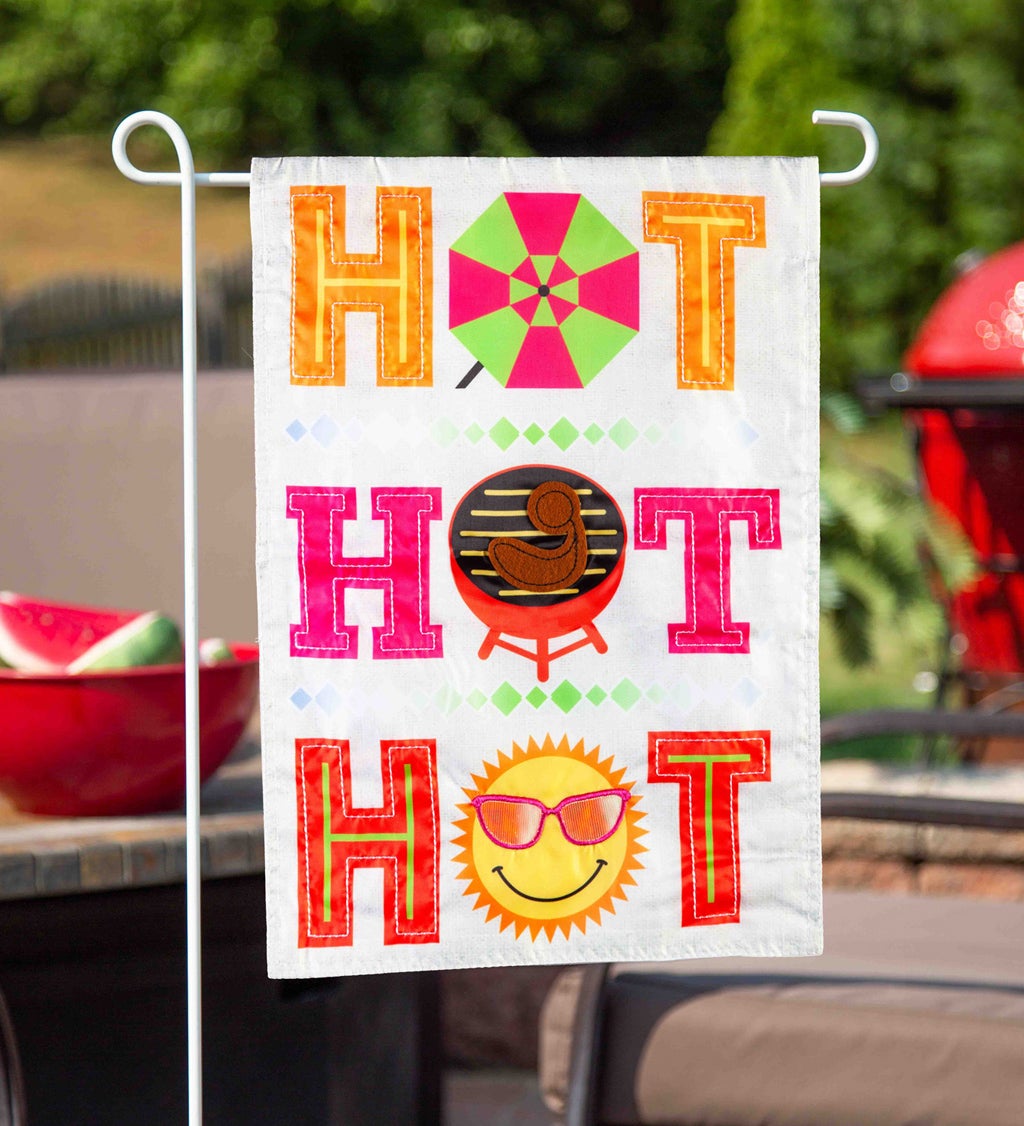 Hot Hot Hot Garden Applique Flag
