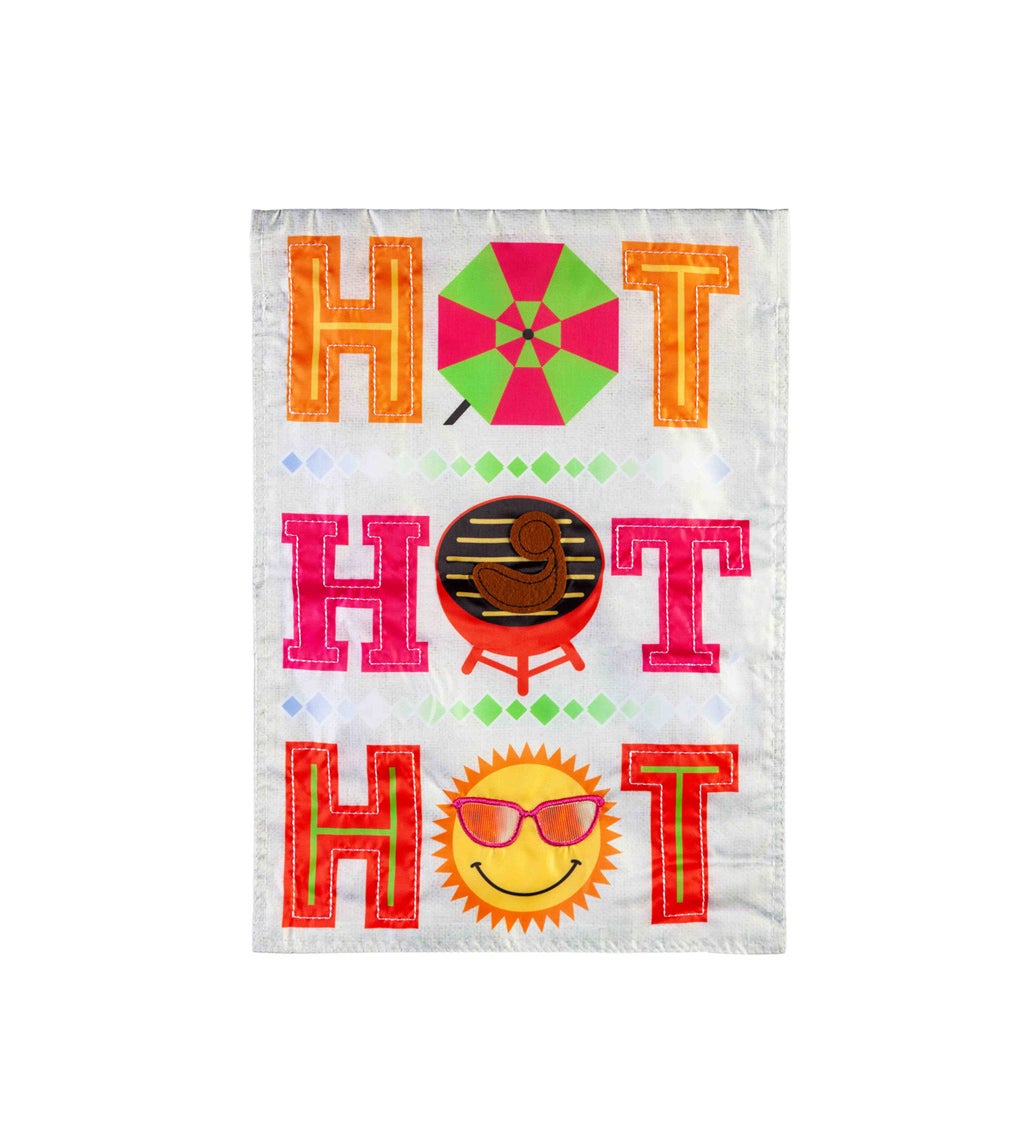 Hot Hot Hot Garden Applique Flag