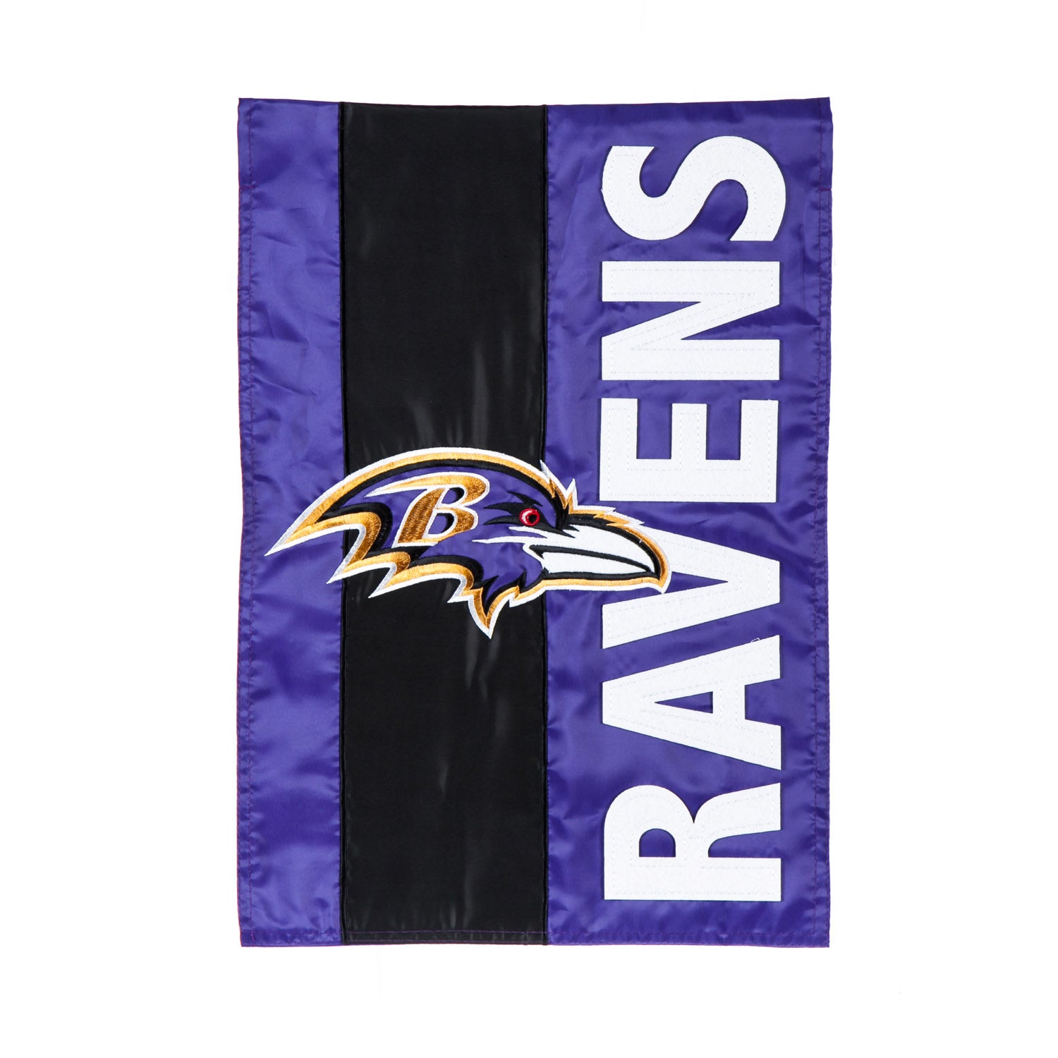 Baltimore Ravens Mixed-Material Embellished Appliqué Garden Flag