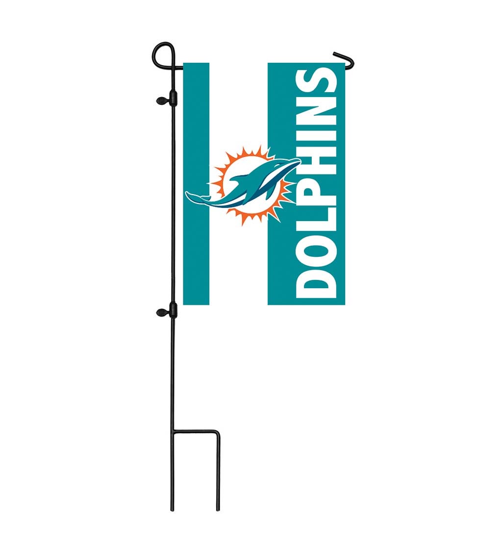 Miami Dolphins Mixed-Material Embellished Applique Garden Flag