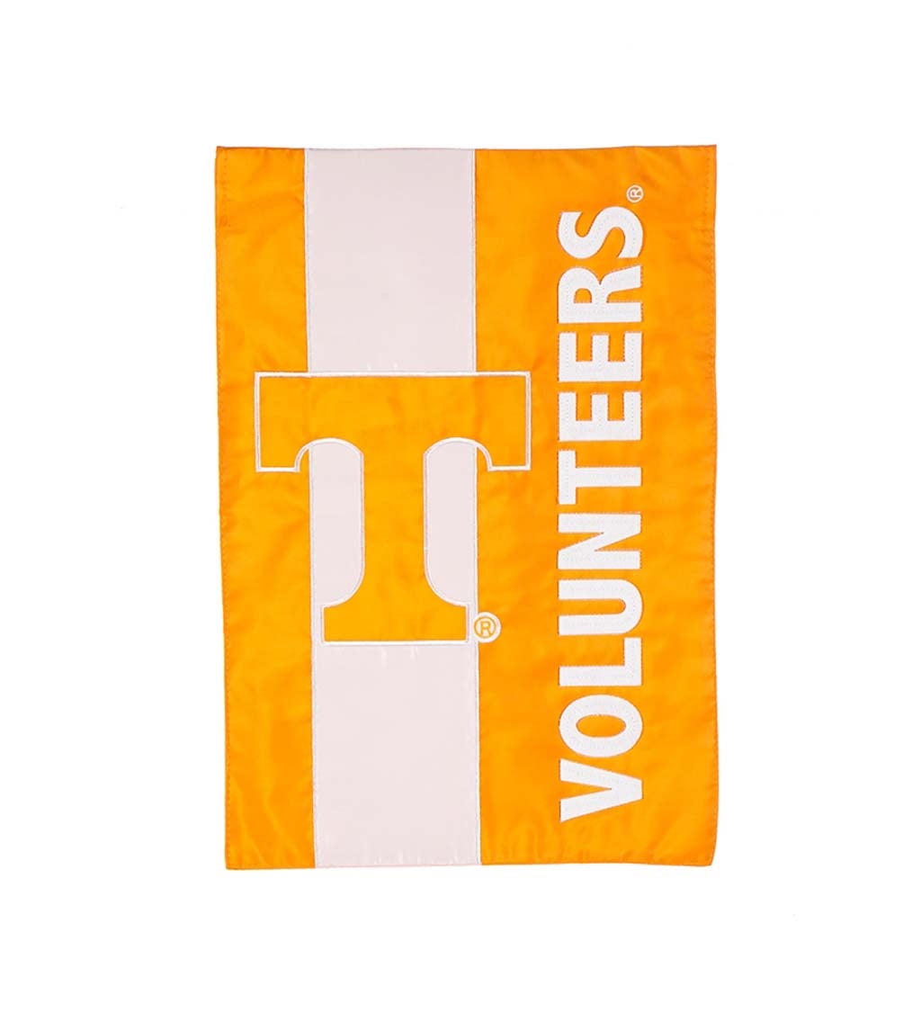 University of Tennessee, Mixed-Material Embellished Appliqué Garden Flag
