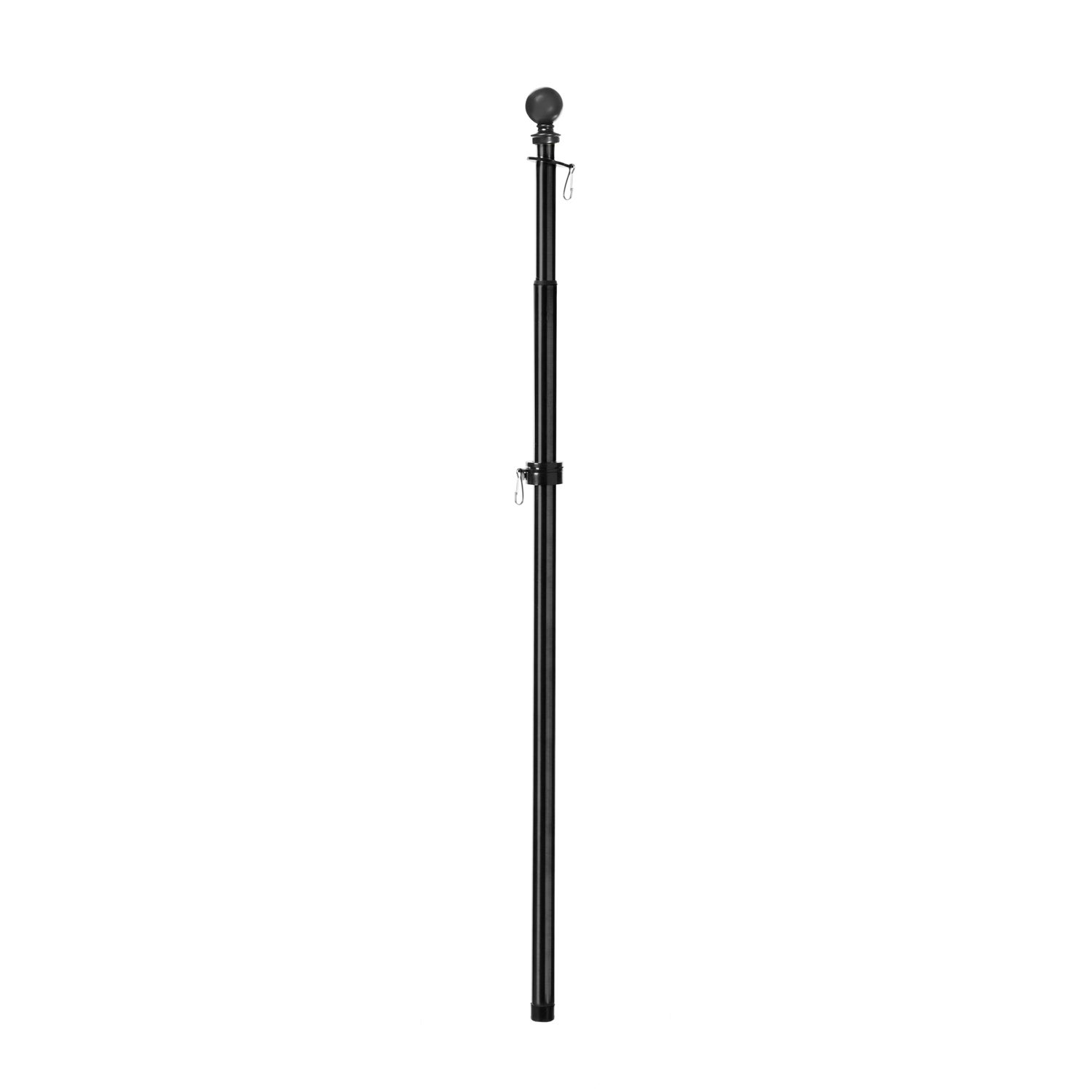 Black Extendable Metal House Flag Pole