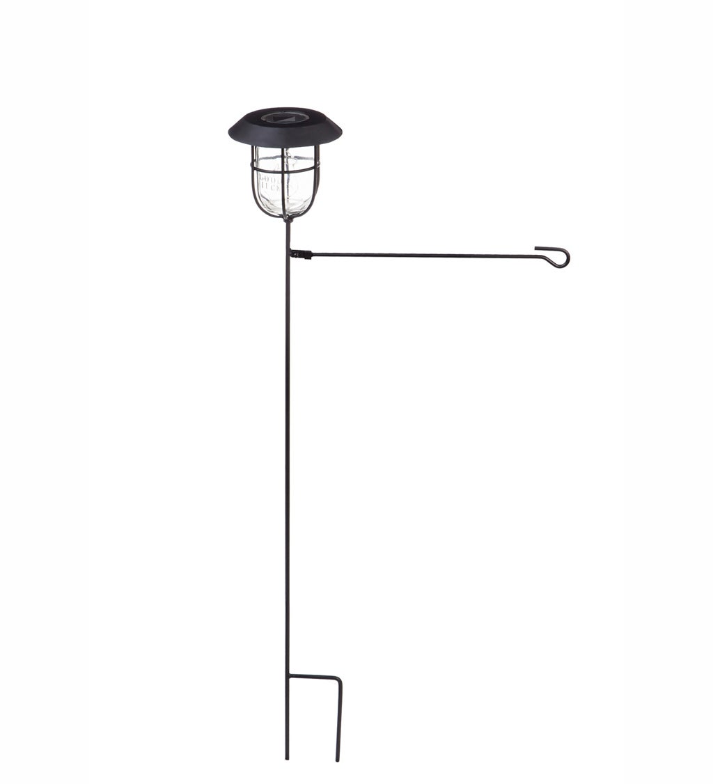 Lantern Solar Garden Flag Stand