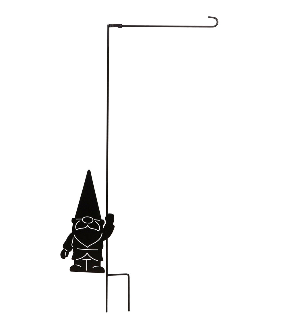 Gnome Laser Cut Garden Flag Stand
