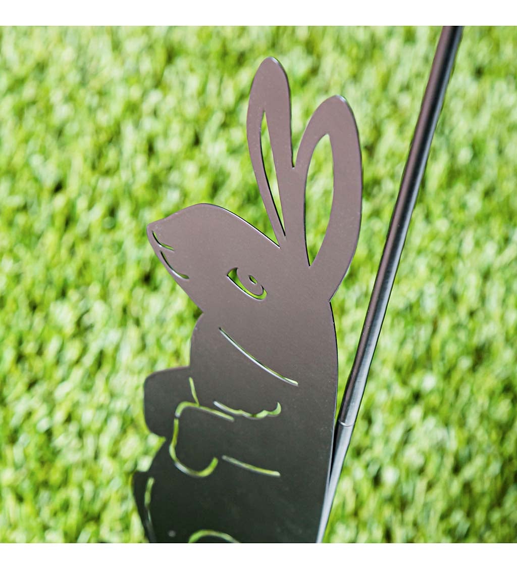 Bunny Laser Cut Garden Flag Stand