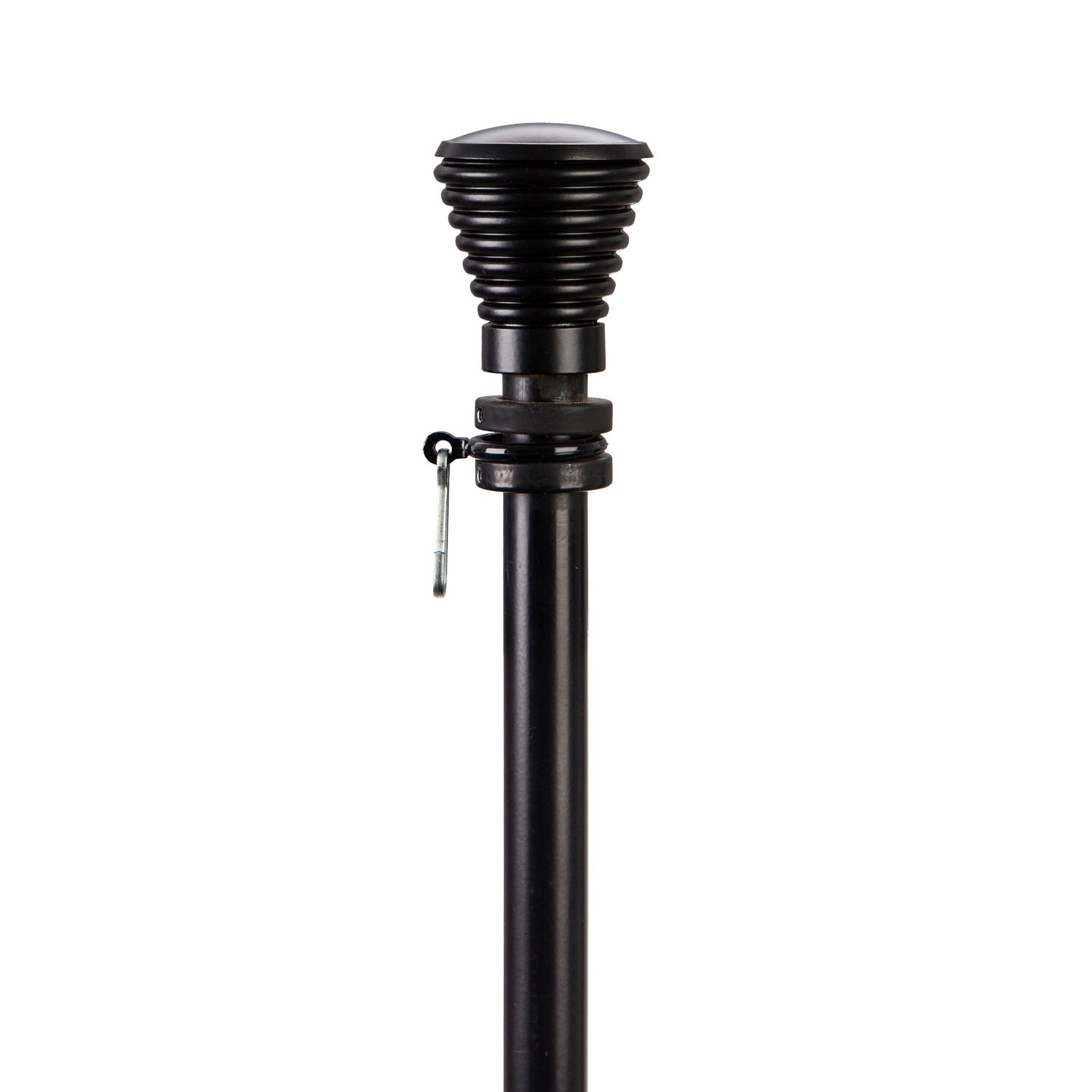 Ridged Cone Interchangeable Finial, Black