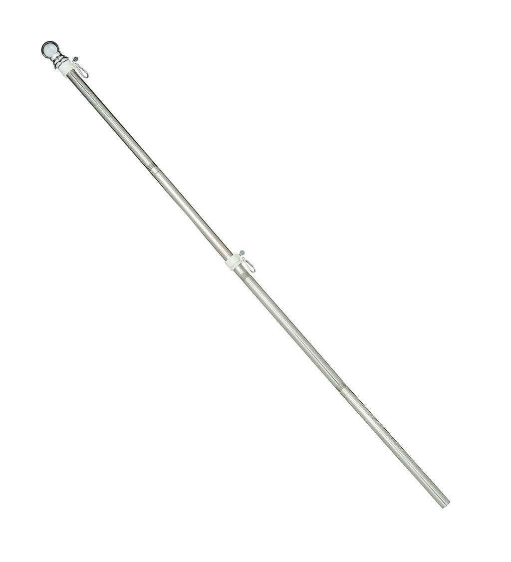 5FT 4-PC KD House Flag Pole, Stainless Steel