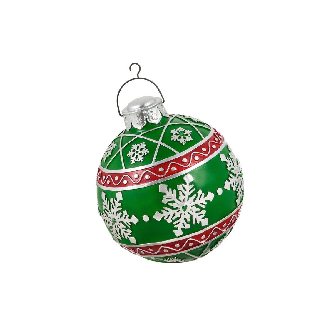 8" Green Battery Operated Outdoor Ornament