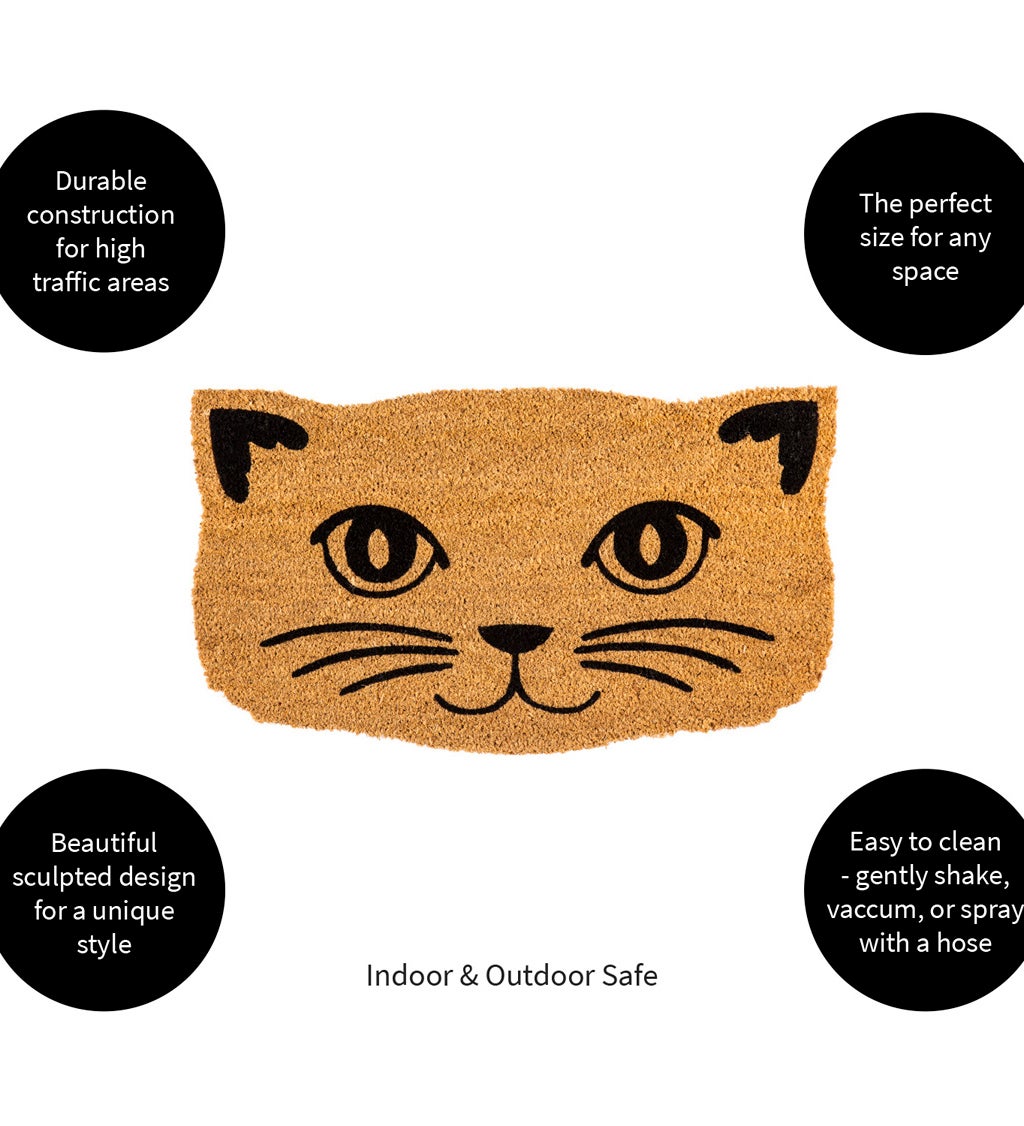 Cat Face Shaped Coir Mat