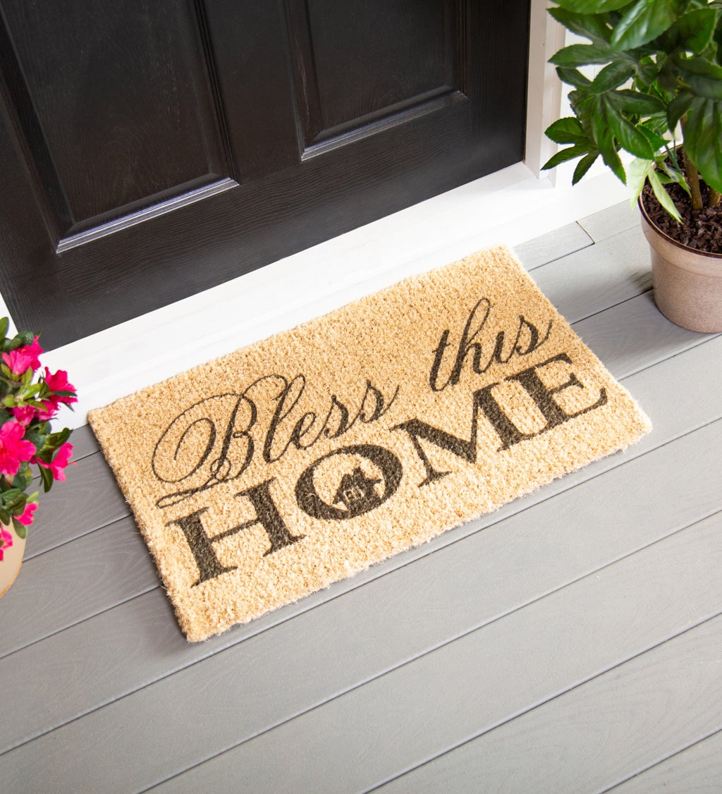 Bless This Home, Woven Coir Mat, 30 x 18"