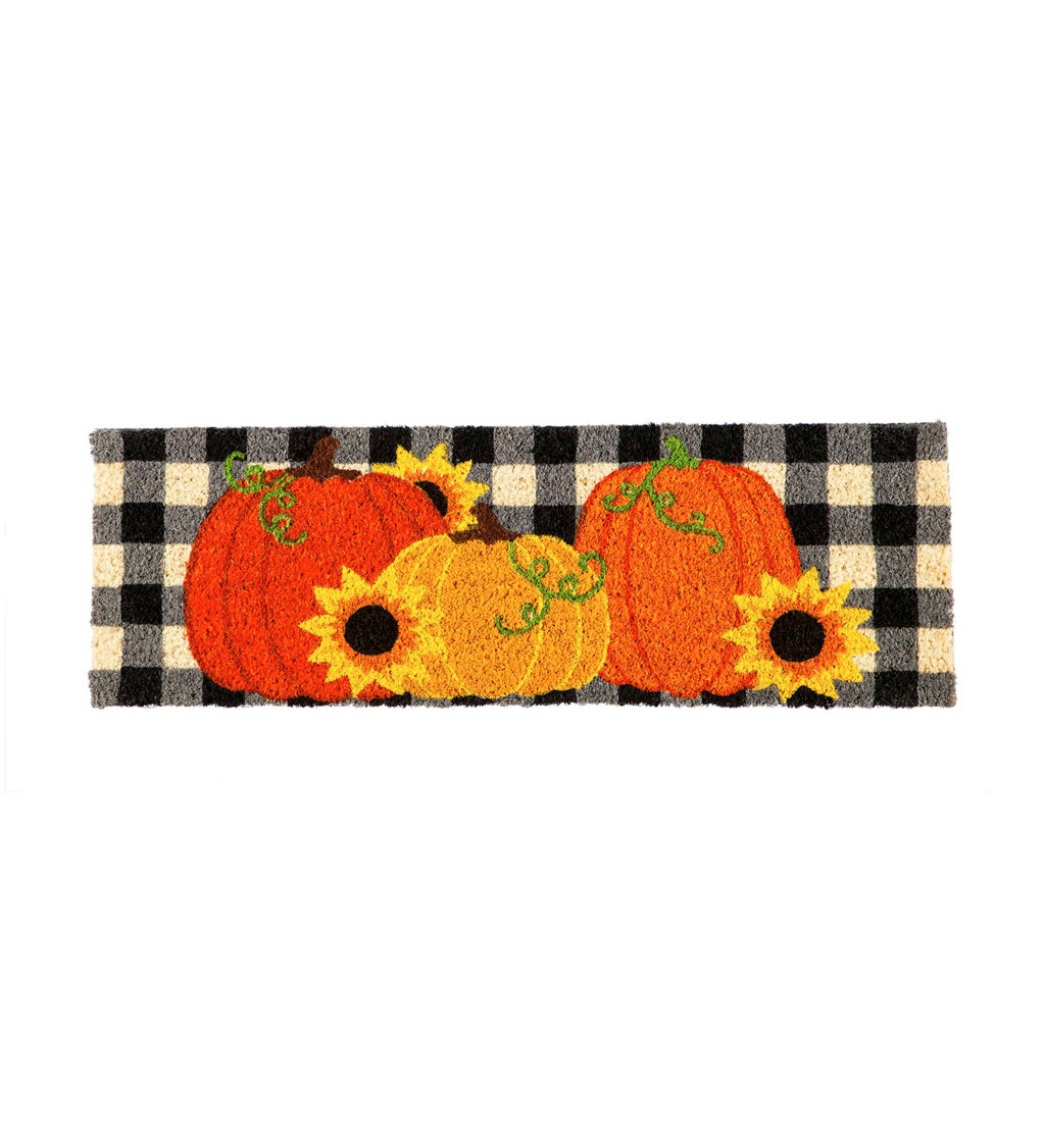 Buffalo Plaid Pumpkins Kensington Coir Switch Mat