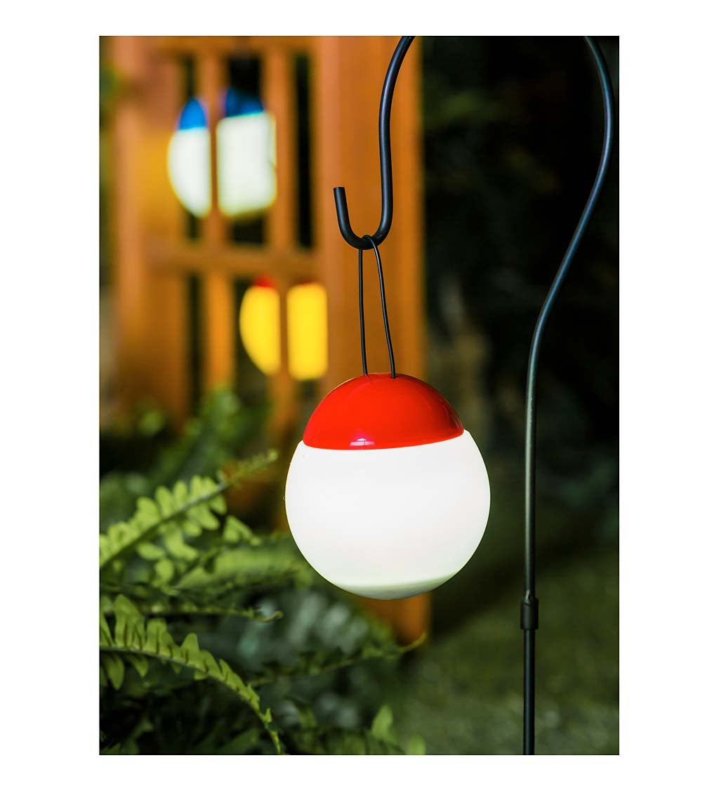 Jitterbug Red and White LED Rechargeable Outdoor Lantern