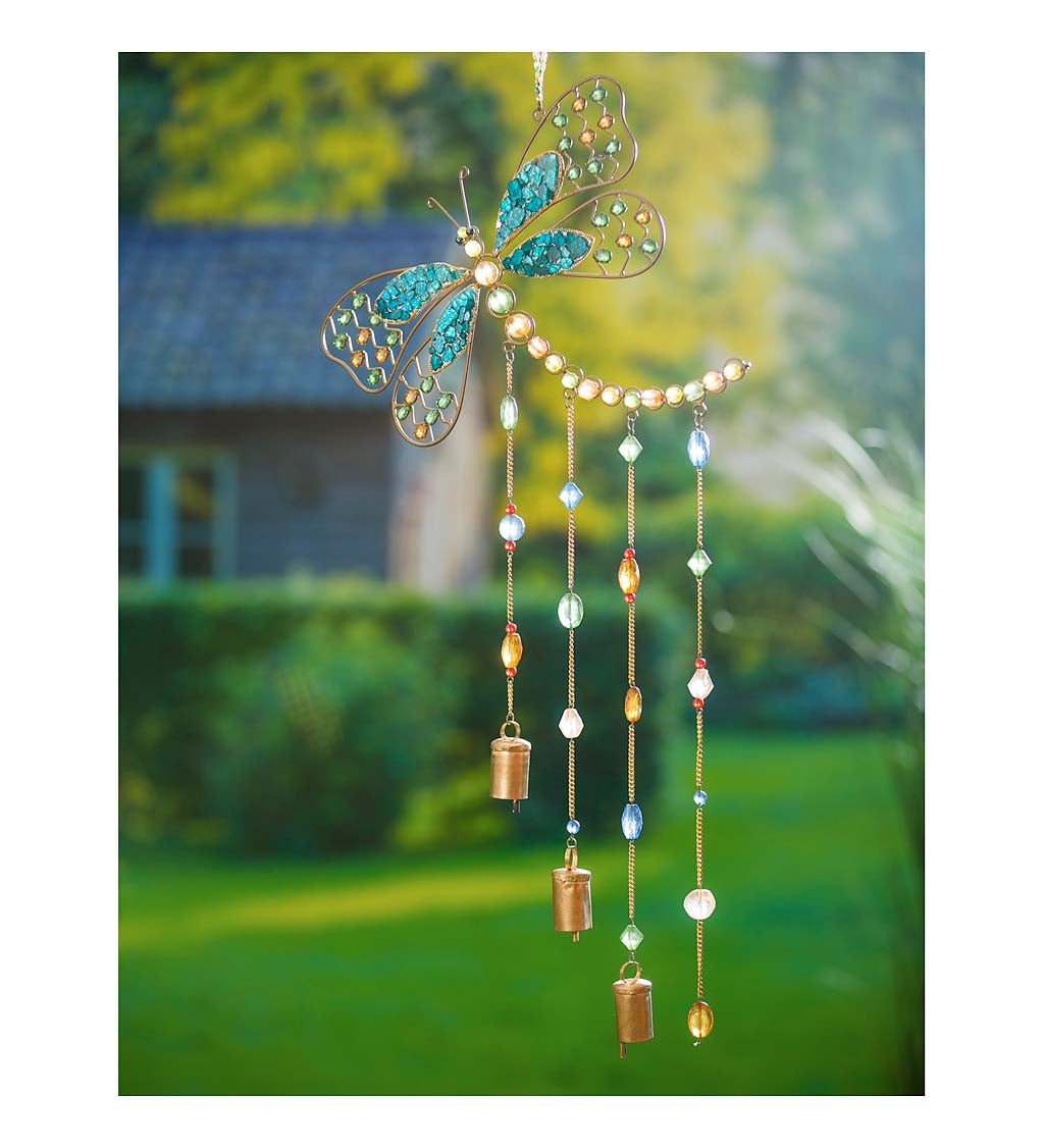 Dragonfly Design Beaded Wind Chime