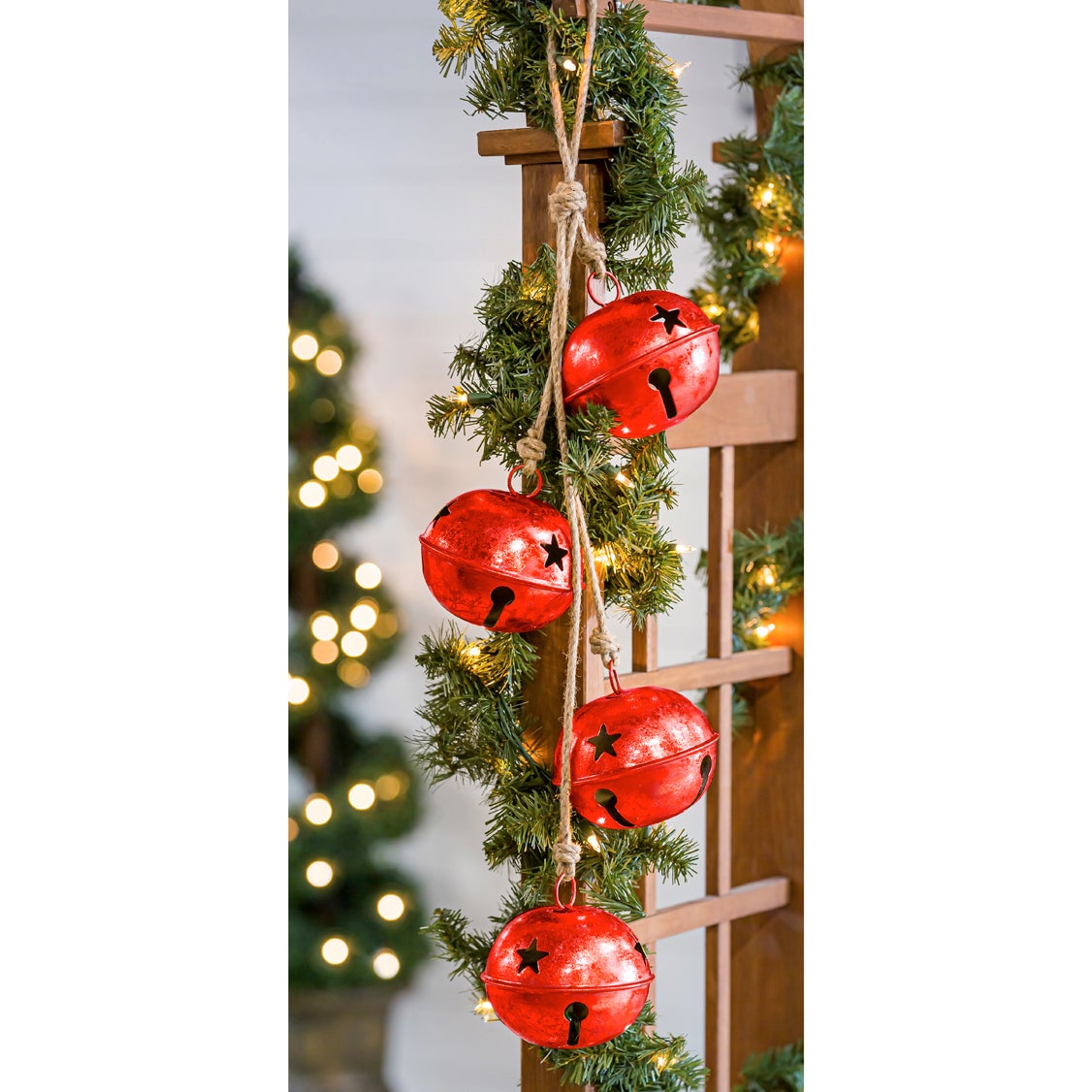 Oversized Red Jingle Believe Bell Chime