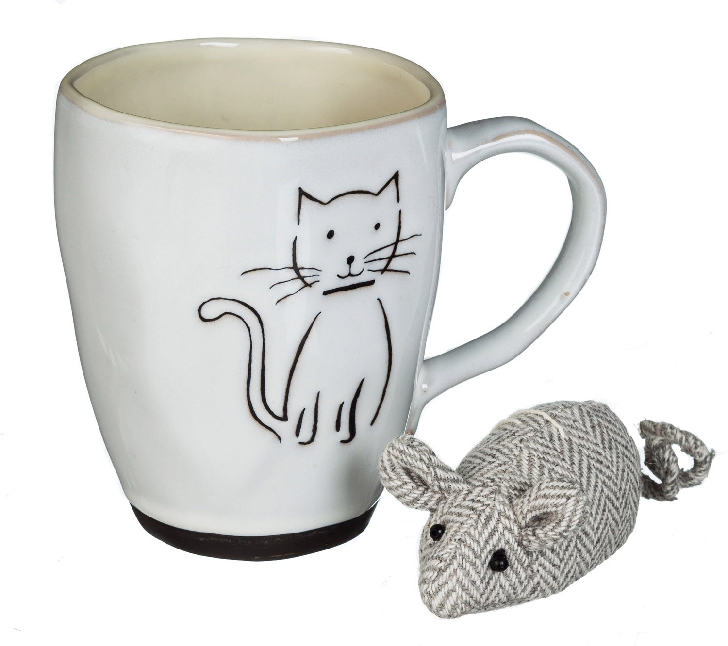 Pet Cat Ceramic Cup and Toy Gift Set