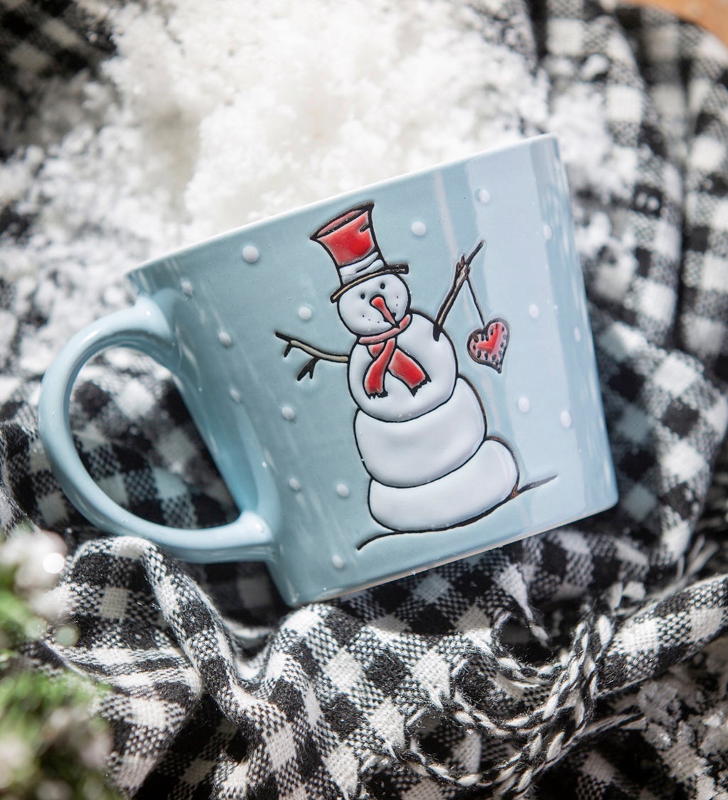 12 oz Ceramic Cup, Snowman