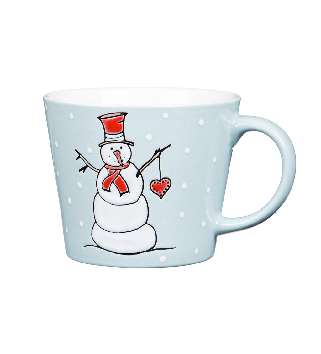 12 oz Ceramic Cup, Snowman