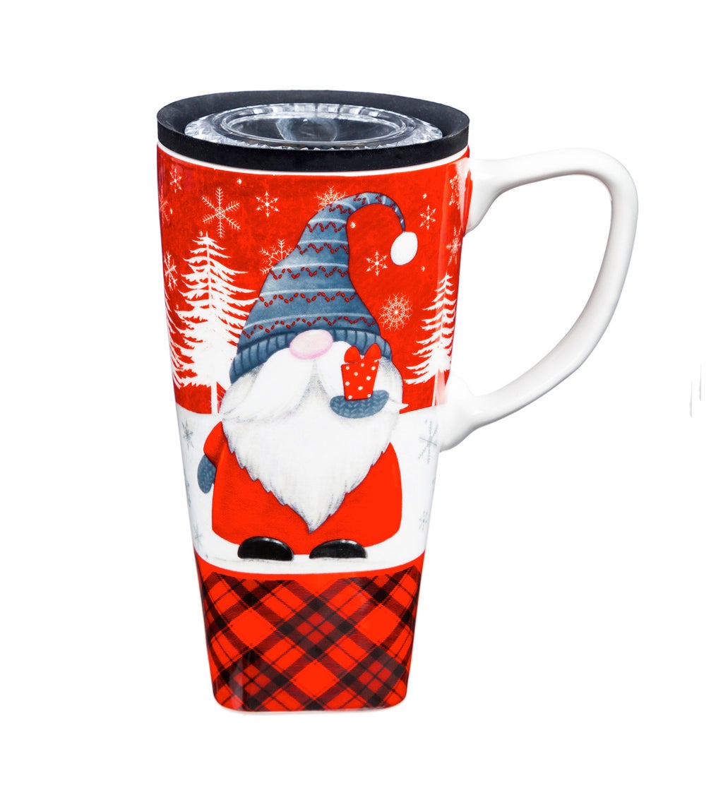 Winter Gnome 17 oz Ceramic FLOMO 360 Travel Cup