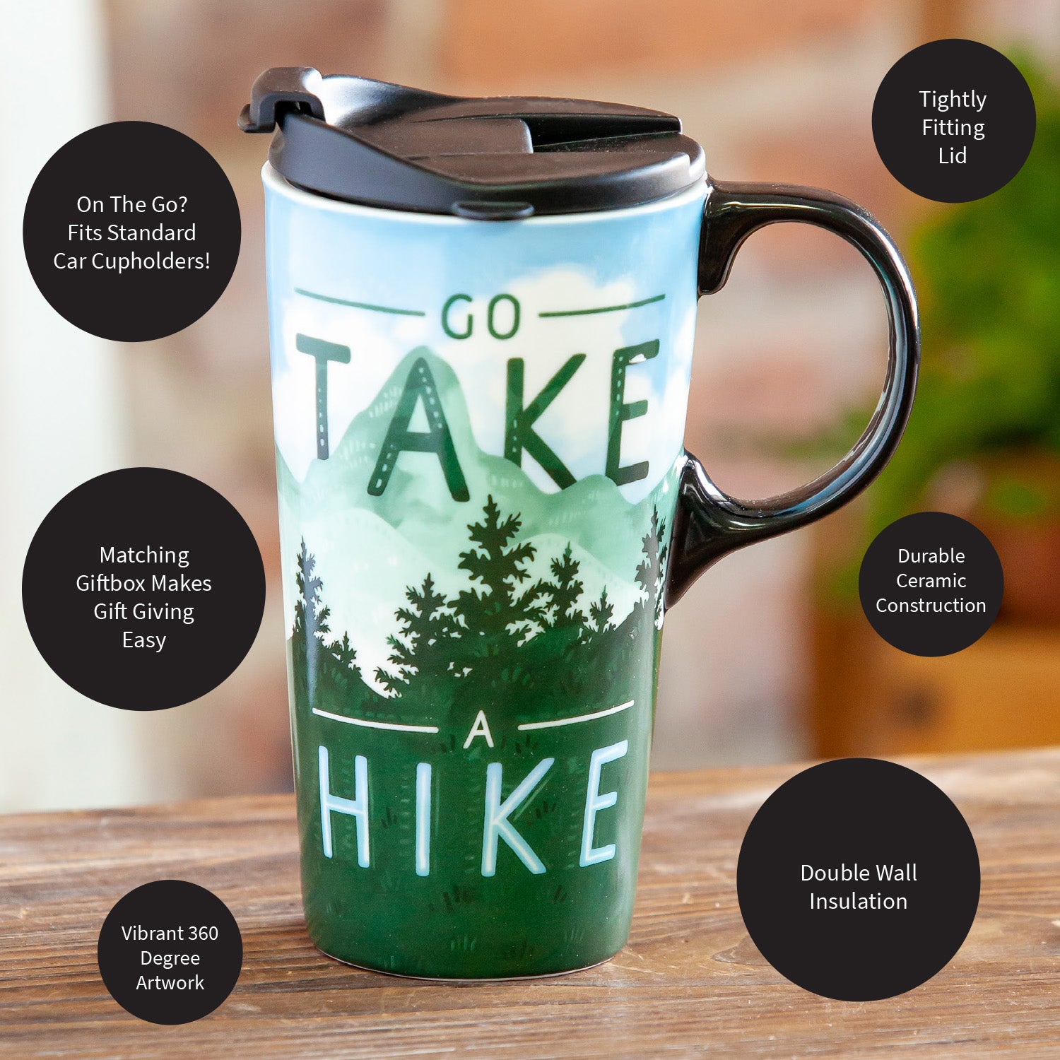 Go Take a Hike Ceramic Travel Cup