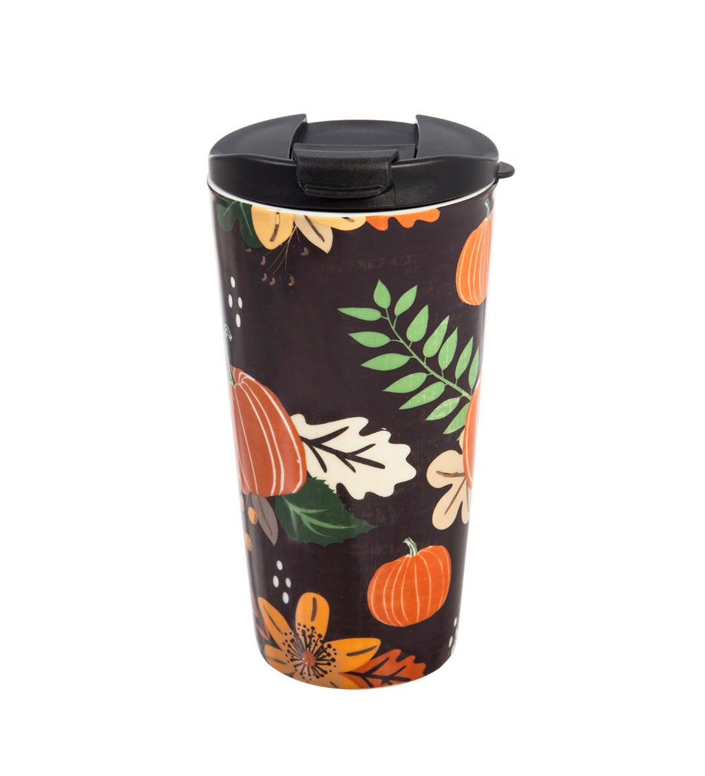 Pumpkin Festival 17 oz Ceramic Travel Cup