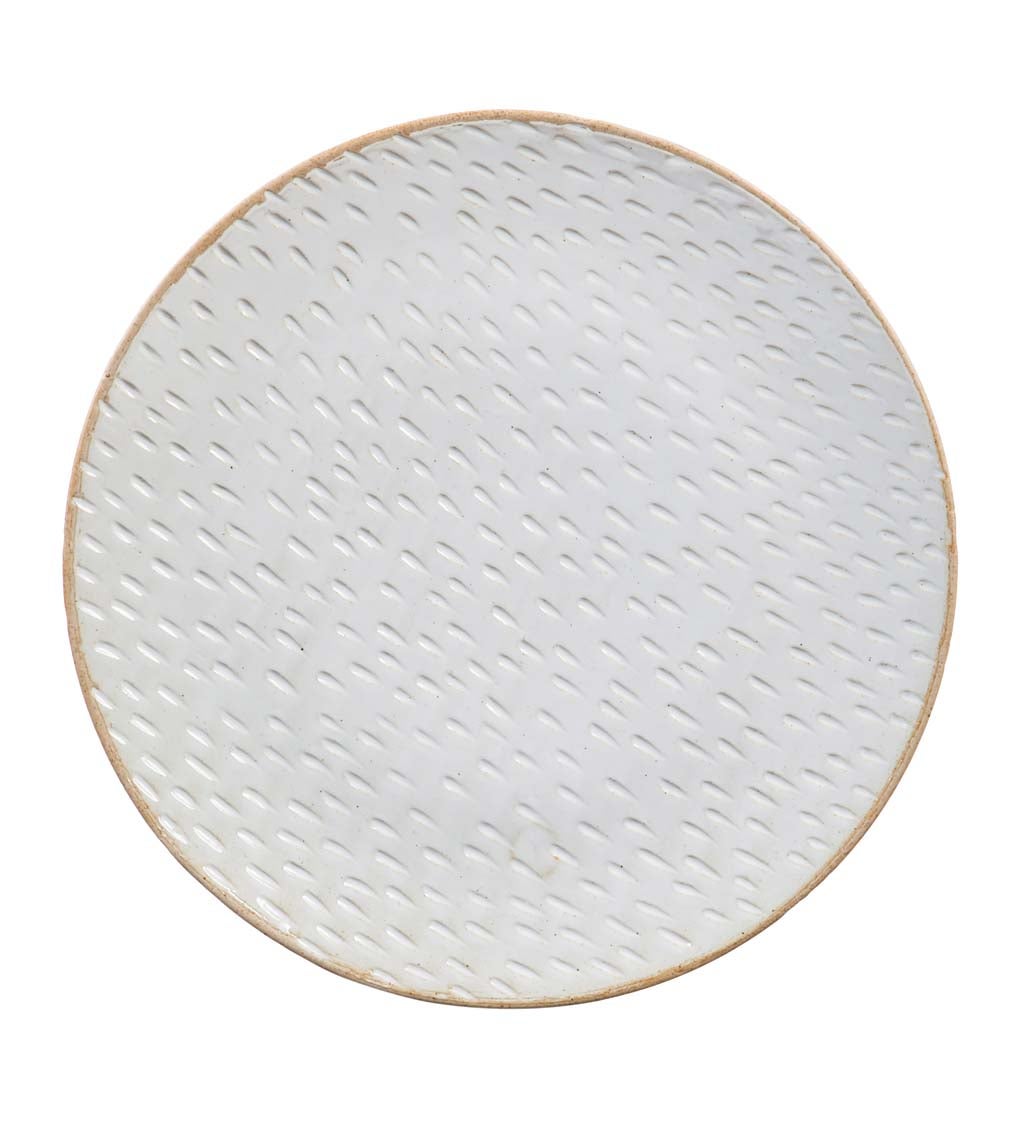 Picket Porcelain Debossed Ceramic Dinner Plate