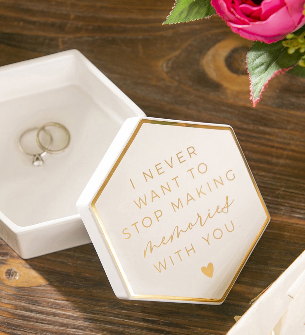 I never want to stop making memories with you Ceramic Keepsake Box